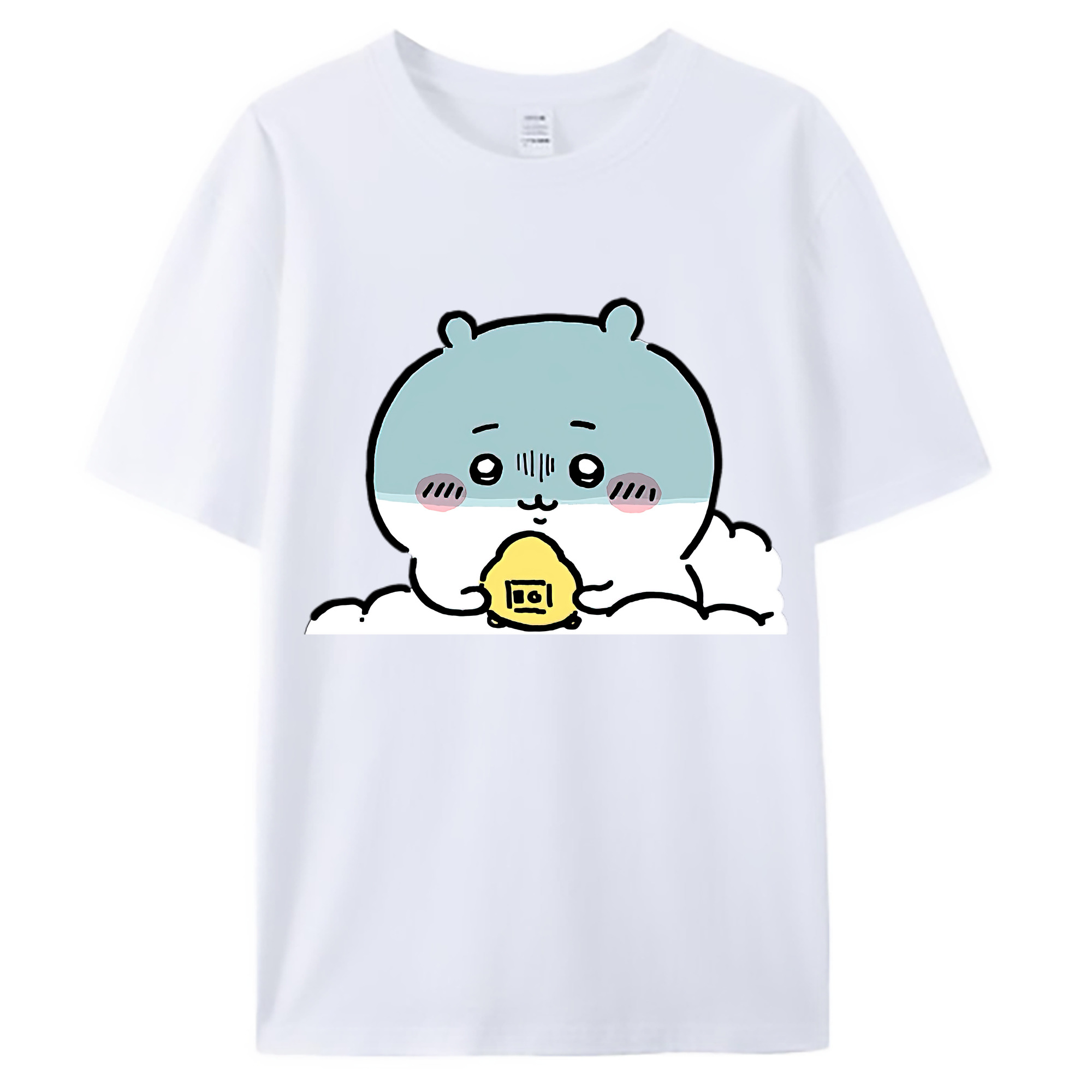 （画像用） ちいかわ ちいかわ Chii-kawa chiikawa 綿100％ メンズ半袖Tシャツ｜肌触りやわらか＆通気性