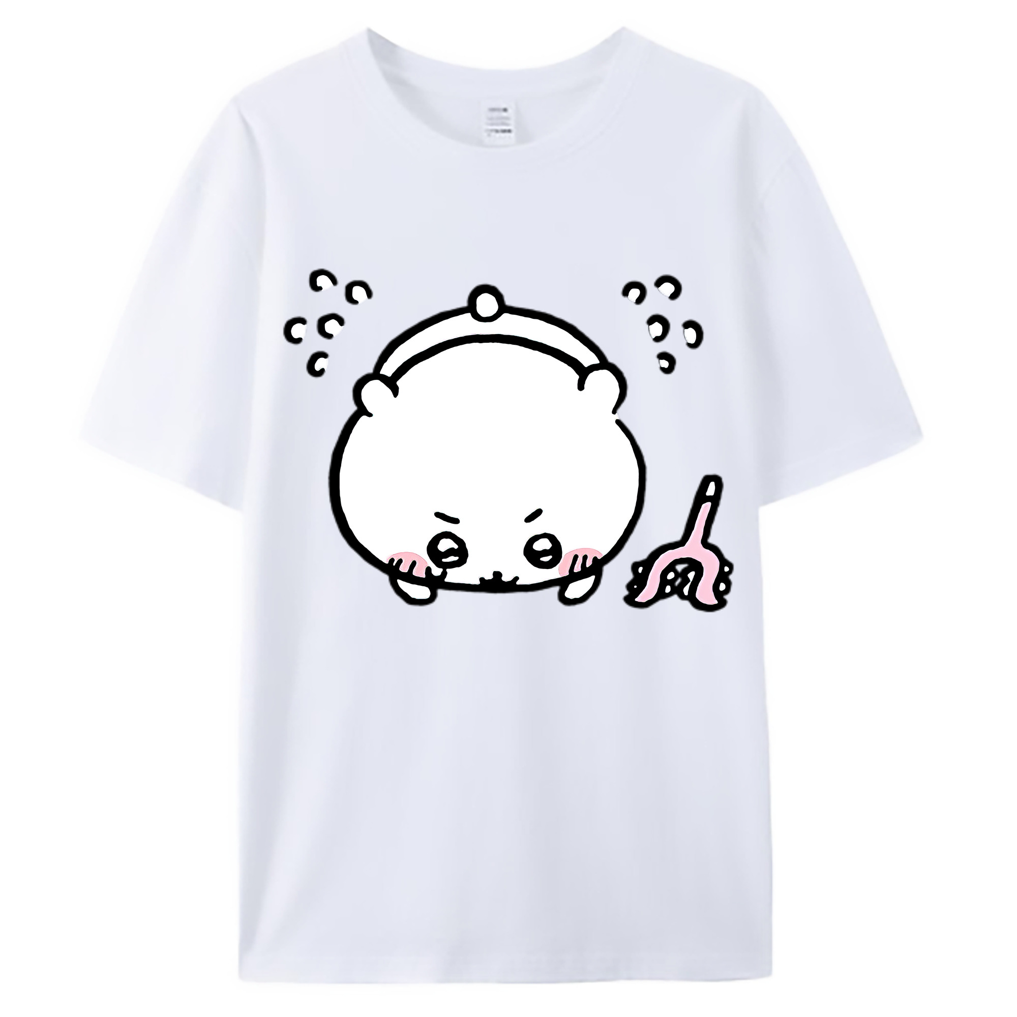 （画像用） ちいかわ ちいかわ Chii-kawa chiikawa 綿100％ メンズ半袖Tシャツ｜肌触りやわらか＆通気性