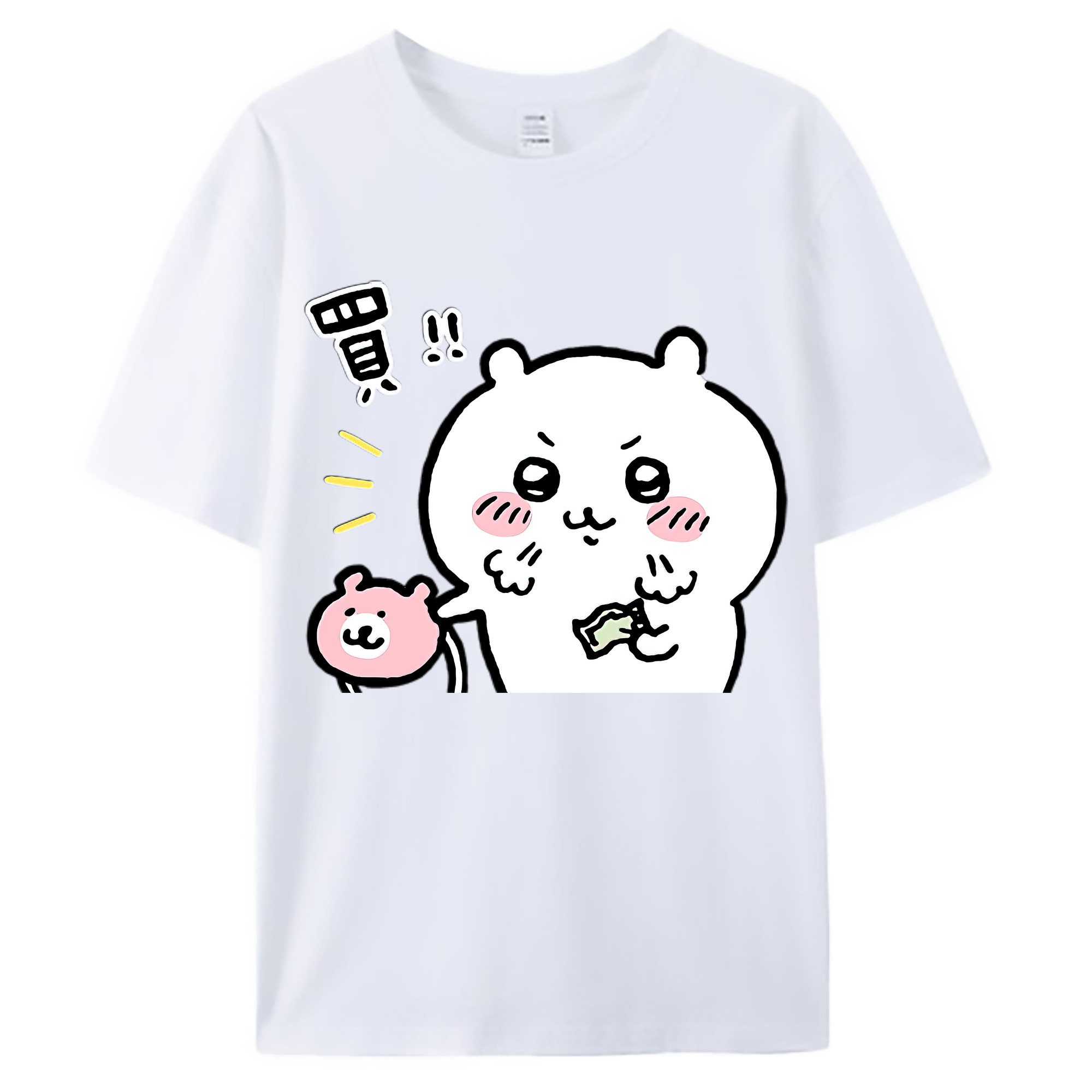 （画像用） ちいかわ ちいかわ Chii-kawa chiikawa 綿100％ メンズ半袖Tシャツ｜肌触りやわらか＆通気性