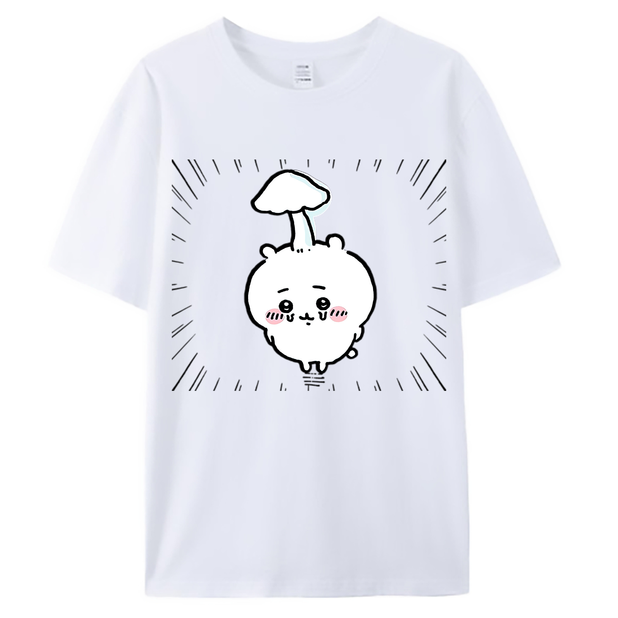（画像用） ちいかわ ちいかわ Chii-kawa chiikawa 綿100％ メンズ半袖Tシャツ｜肌触りやわらか＆通気性
