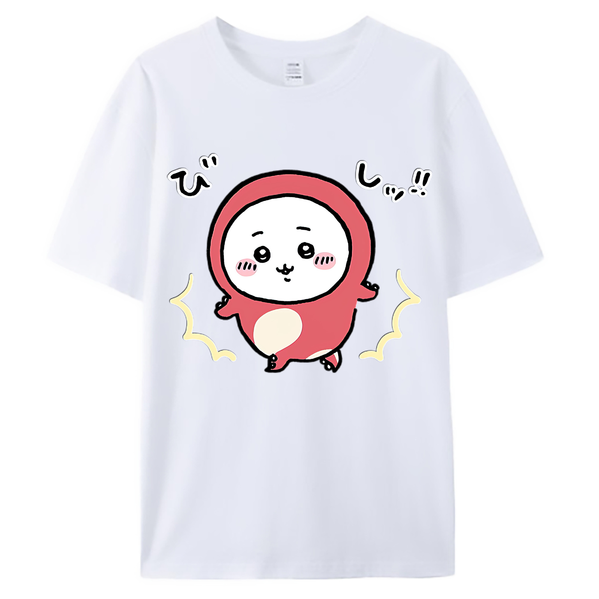 （画像用） ちいかわ ちいかわ Chii-kawa chiikawa 綿100％ メンズ半袖Tシャツ｜肌触りやわらか＆通気性