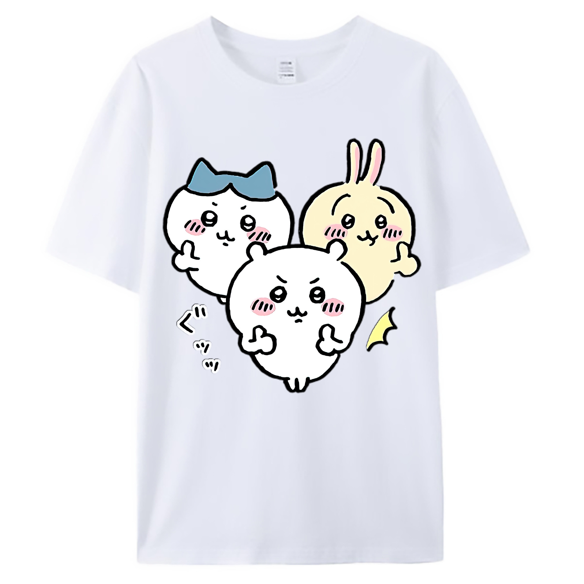 （画像用） ちいかわ うさぎ Chii-kawa usagi 綿100％ メンズ半袖Tシャツ｜肌触りやわらか＆通気性