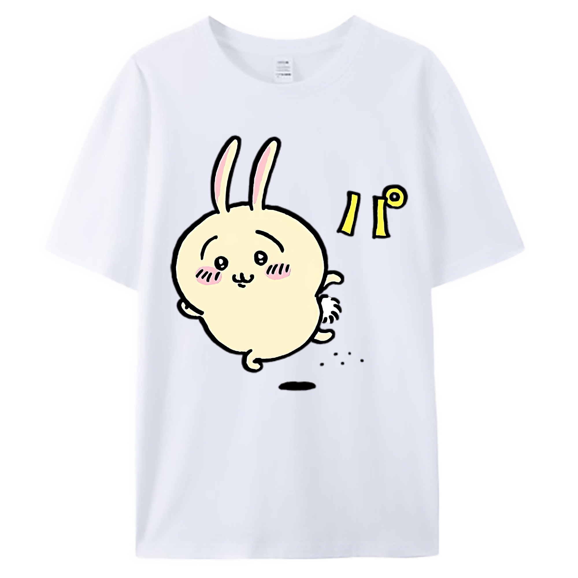 （画像用） ちいかわ うさぎ Chii-kawa usagi 綿100％ メンズ半袖Tシャツ｜肌触りやわらか＆通気性