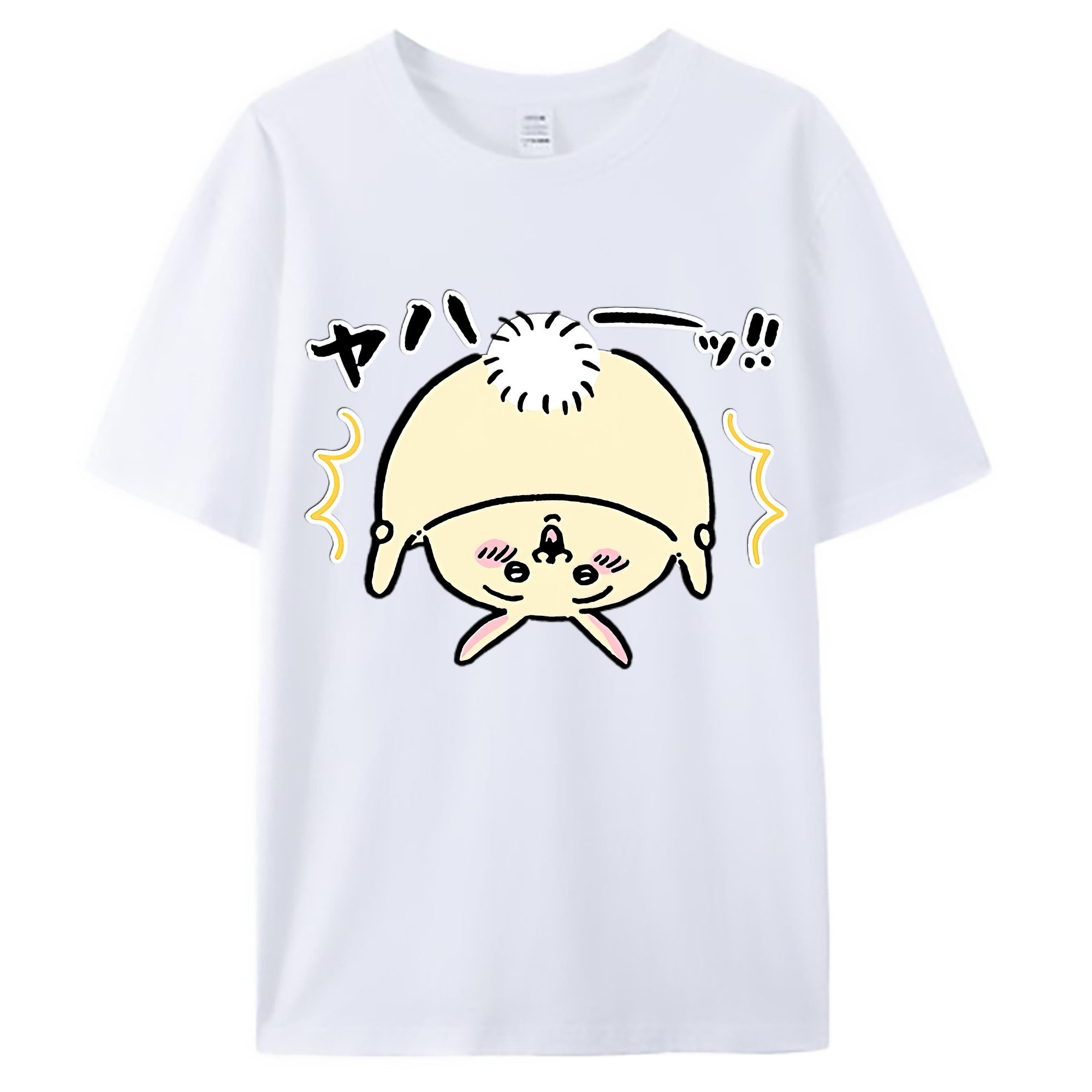 （画像用） ちいかわ うさぎ Chii-kawa usagi 綿100％ メンズ半袖Tシャツ｜肌触りやわらか＆通気性