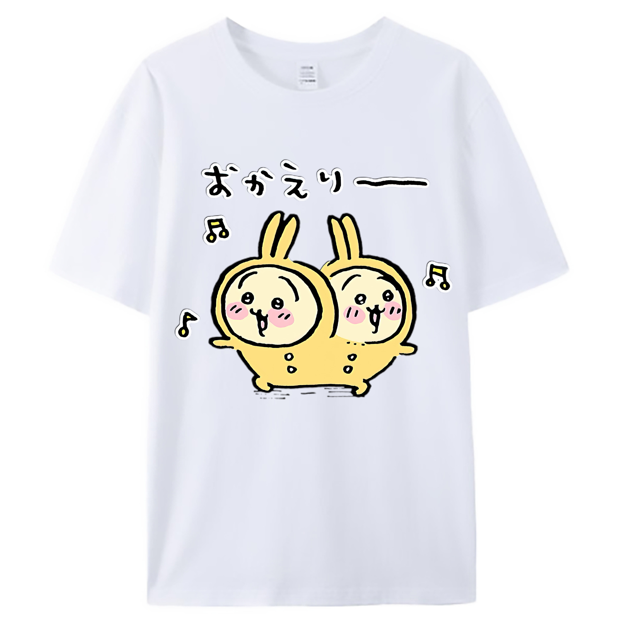（画像用） ちいかわ うさぎ Chii-kawa usagi 綿100％ メンズ半袖Tシャツ｜肌触りやわらか＆通気性