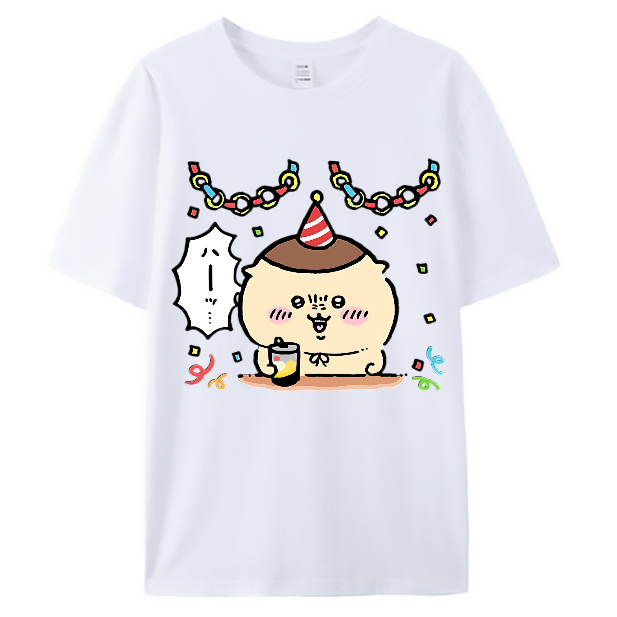 （画像用） ちいかわ くりまんじゅう Chii-kawa kuri manjū 綿100％ メンズ半袖Tシャツ｜肌触りやわらか＆通気性