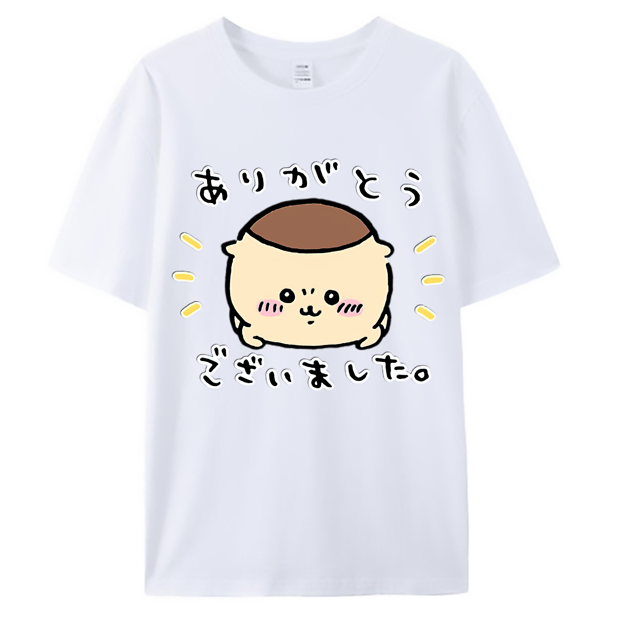 （画像用） ちいかわ くりまんじゅう Chii-kawa kuri manjū 綿100％ メンズ半袖Tシャツ｜肌触りやわらか＆通気性