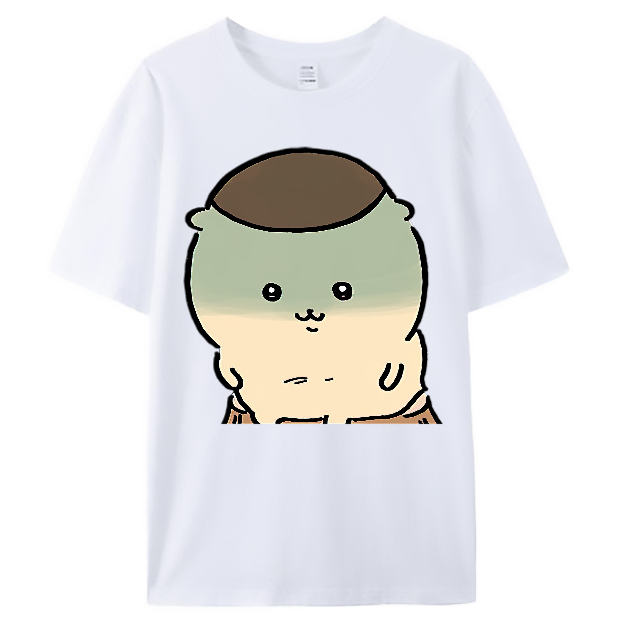（画像用） ちいかわ くりまんじゅう Chii-kawa kuri manjū 綿100％ メンズ半袖Tシャツ｜肌触りやわらか＆通気性
