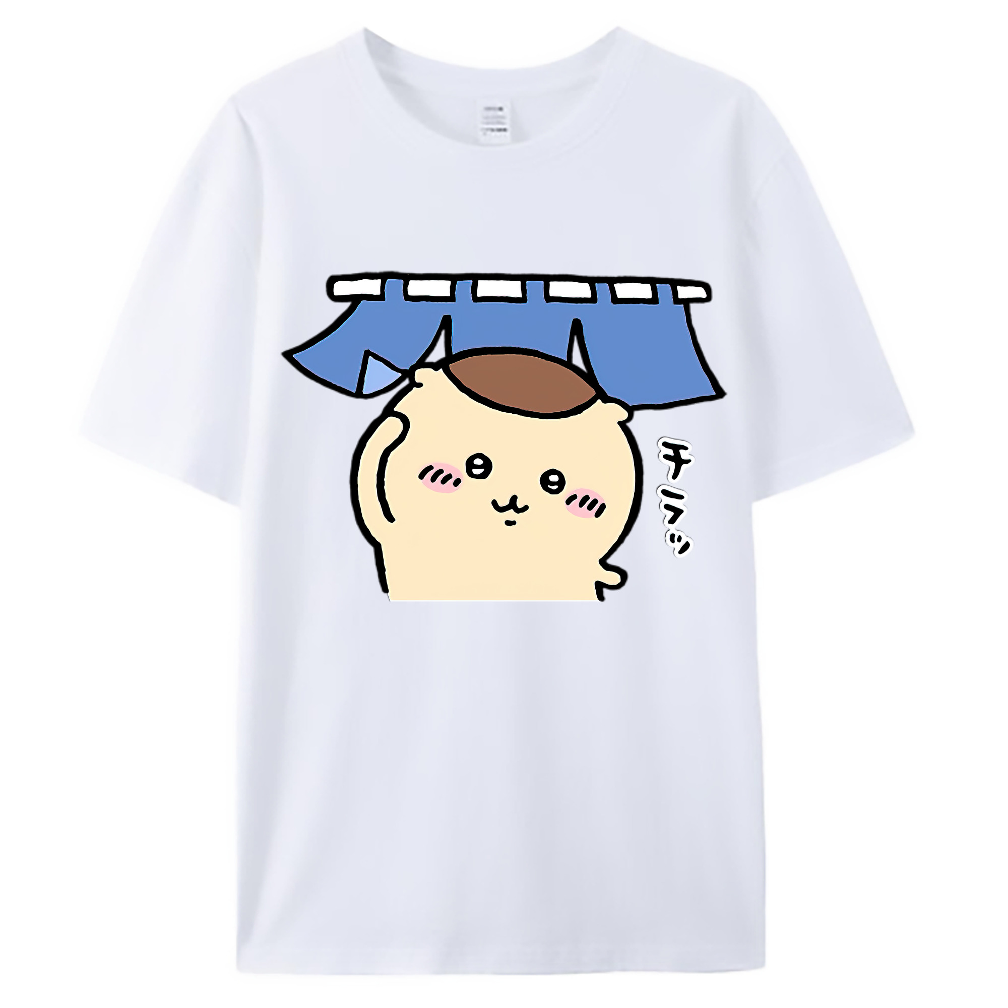 （画像用） ちいかわ くりまんじゅう Chii-kawa kuri manjū 綿100％ メンズ半袖Tシャツ｜肌触りやわらか＆通気性