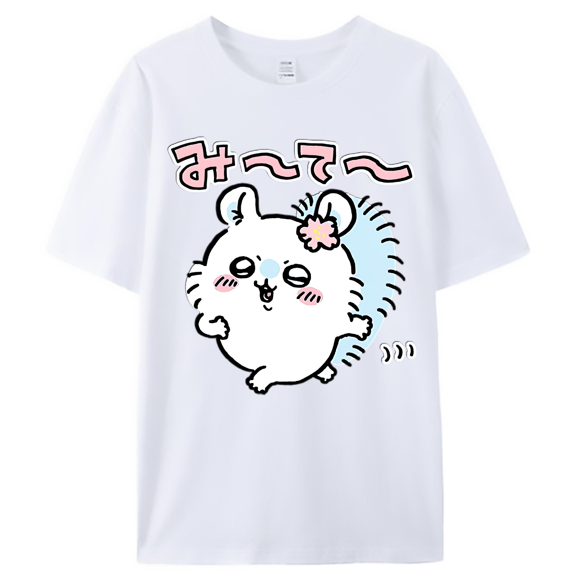 （画像用） ちいかわ モモンガ Chii-kawa Momonga 綿100％ メンズ半袖Tシャツ｜肌触りやわらか＆通気性