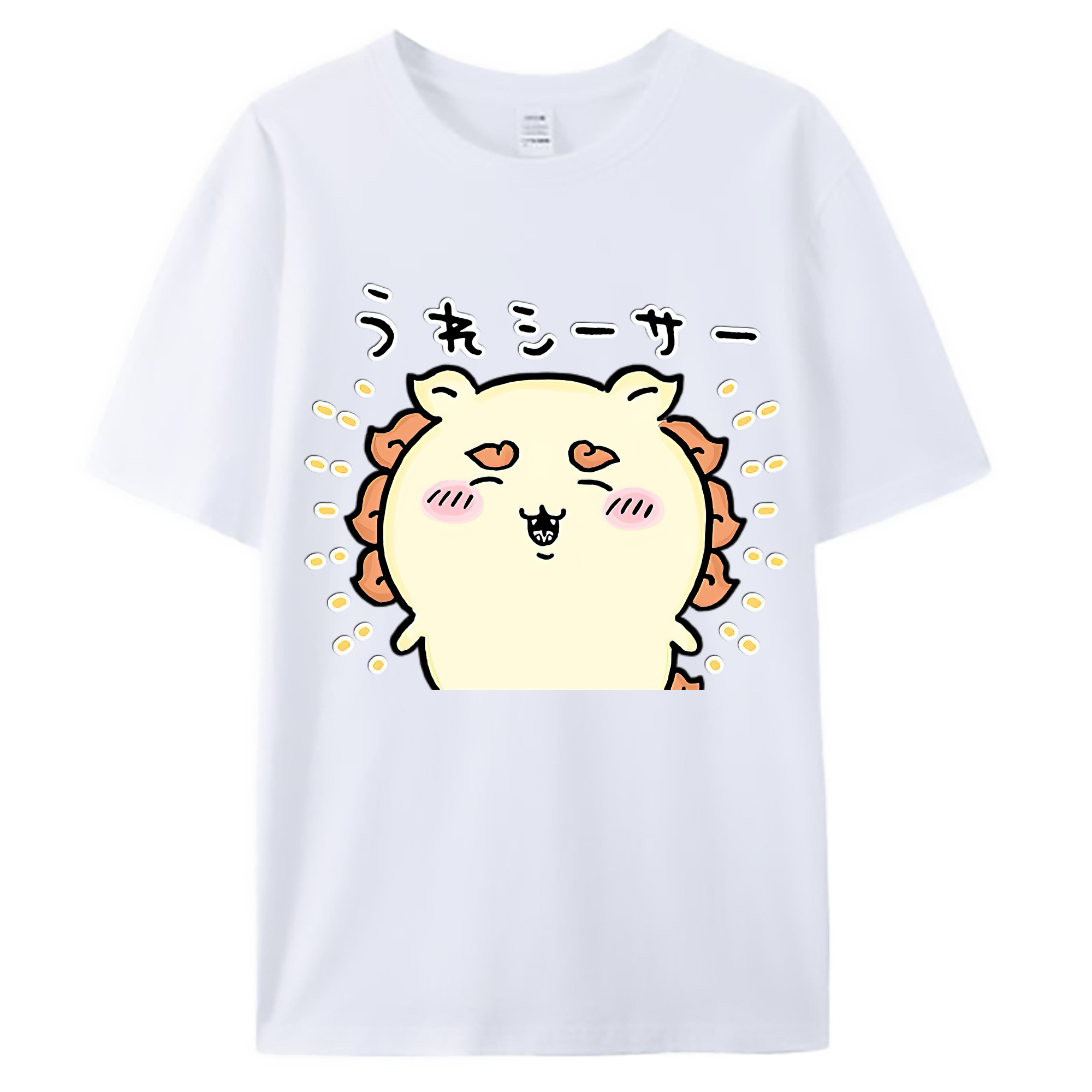 （画像用） ちいかわ シーサー Chii-kawa Shisa 綿100％ メンズ半袖Tシャツ｜肌触りやわらか＆通気性