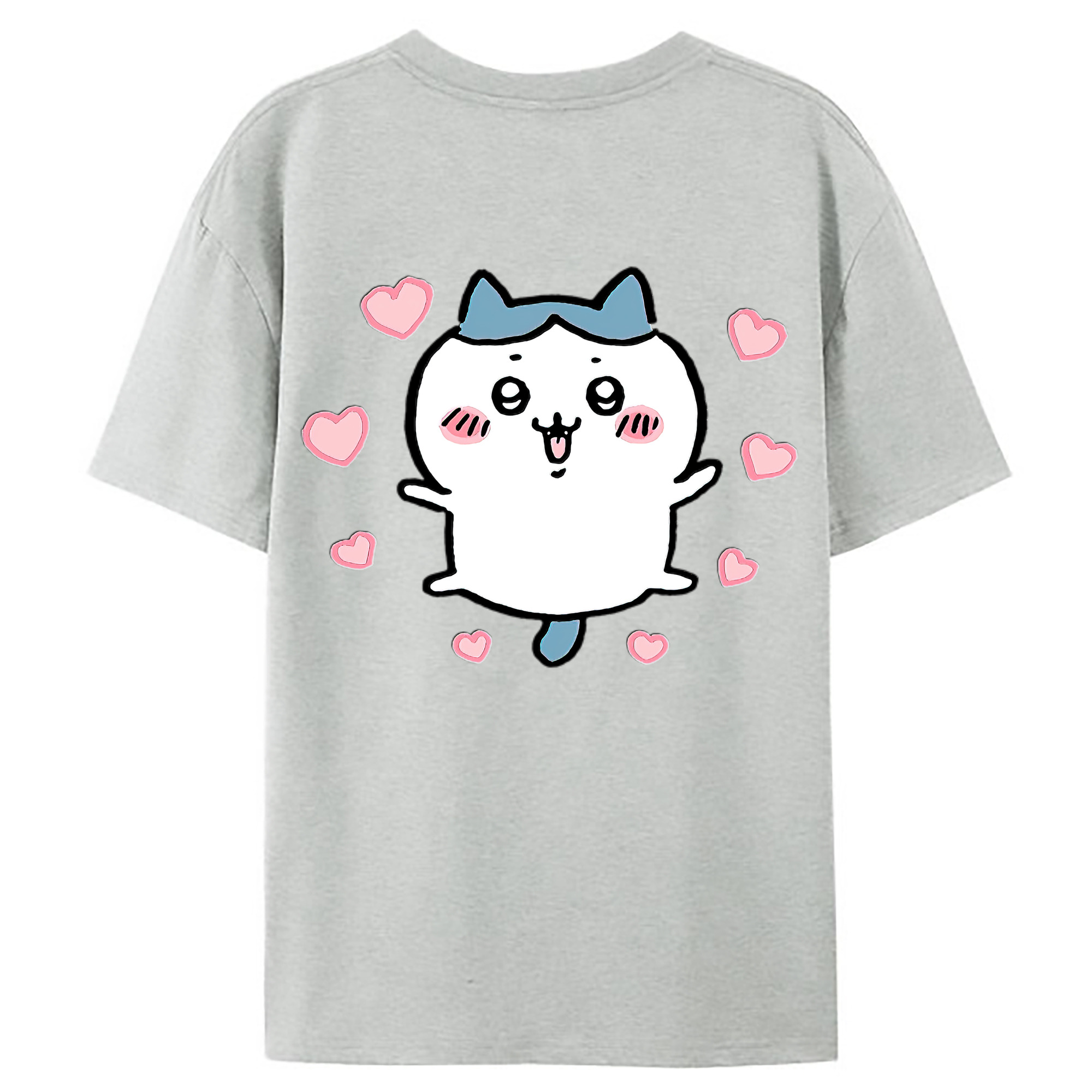 （画像用） ちいかわ ハチワレ Chii-kawa hachiware レディース半袖Tシャツ(バックプリント)