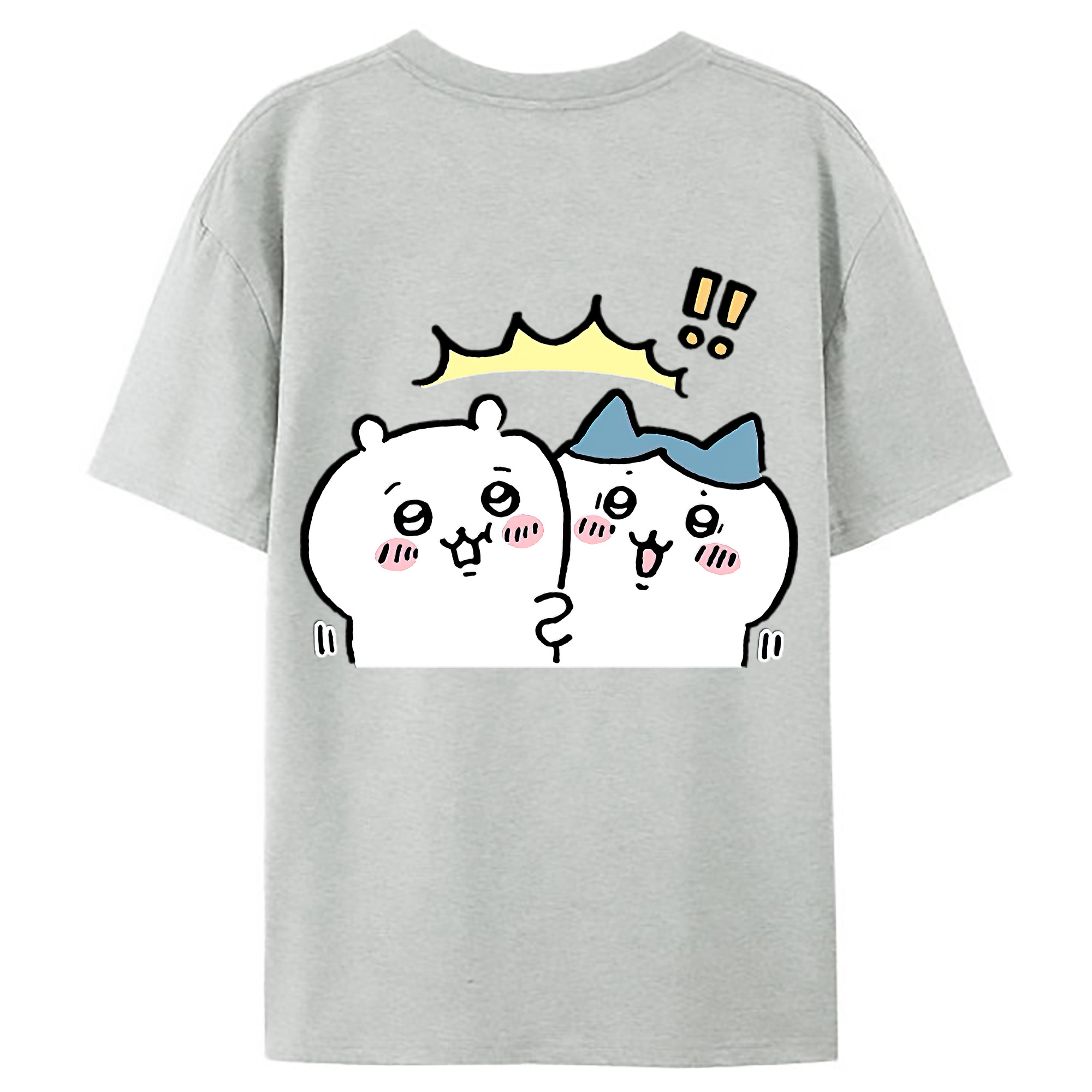 （画像用） ちいかわ ハチワレ Chii-kawa hachiware レディース半袖Tシャツ(バックプリント)