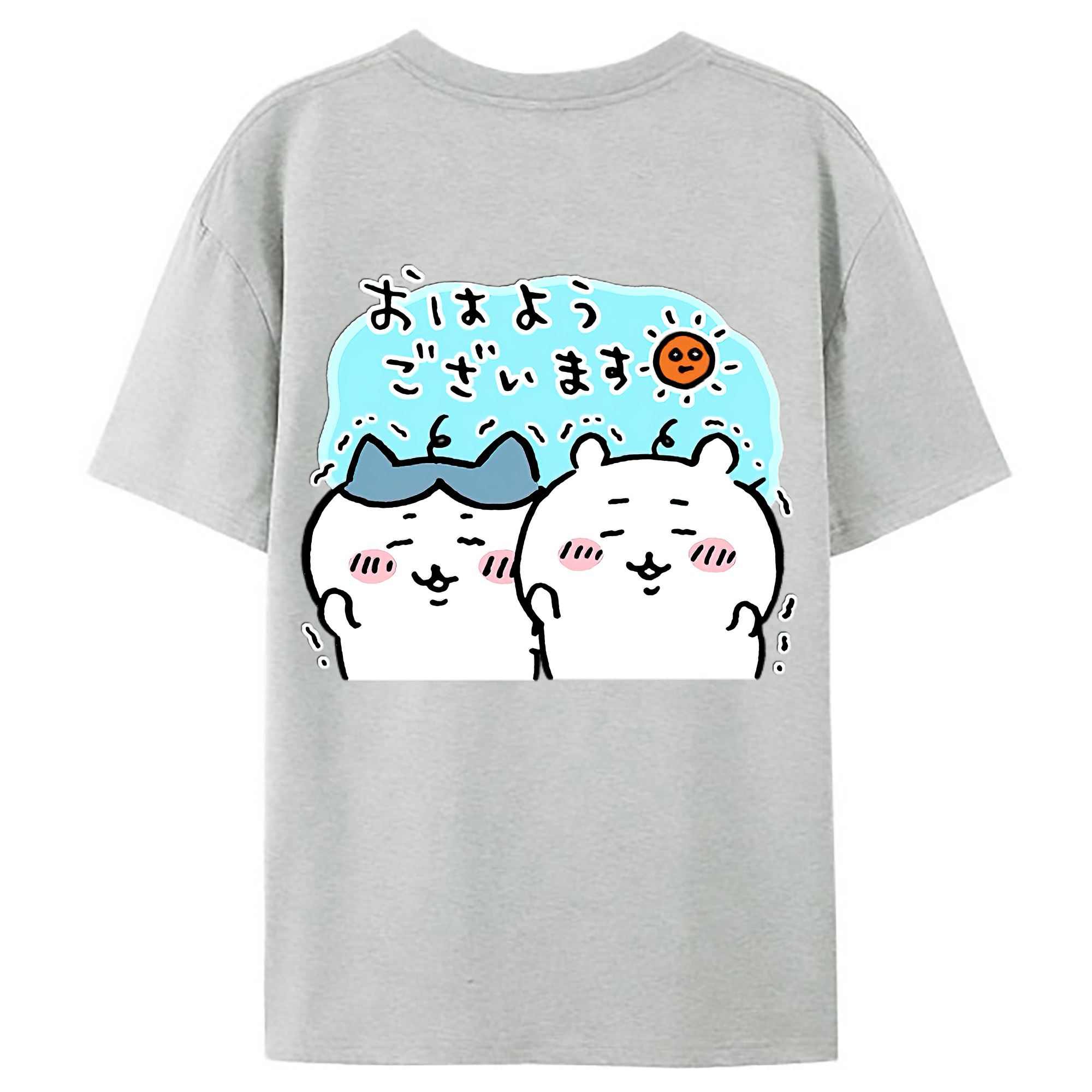 （画像用） ちいかわ ハチワレ Chii-kawa hachiware レディース半袖Tシャツ(バックプリント)
