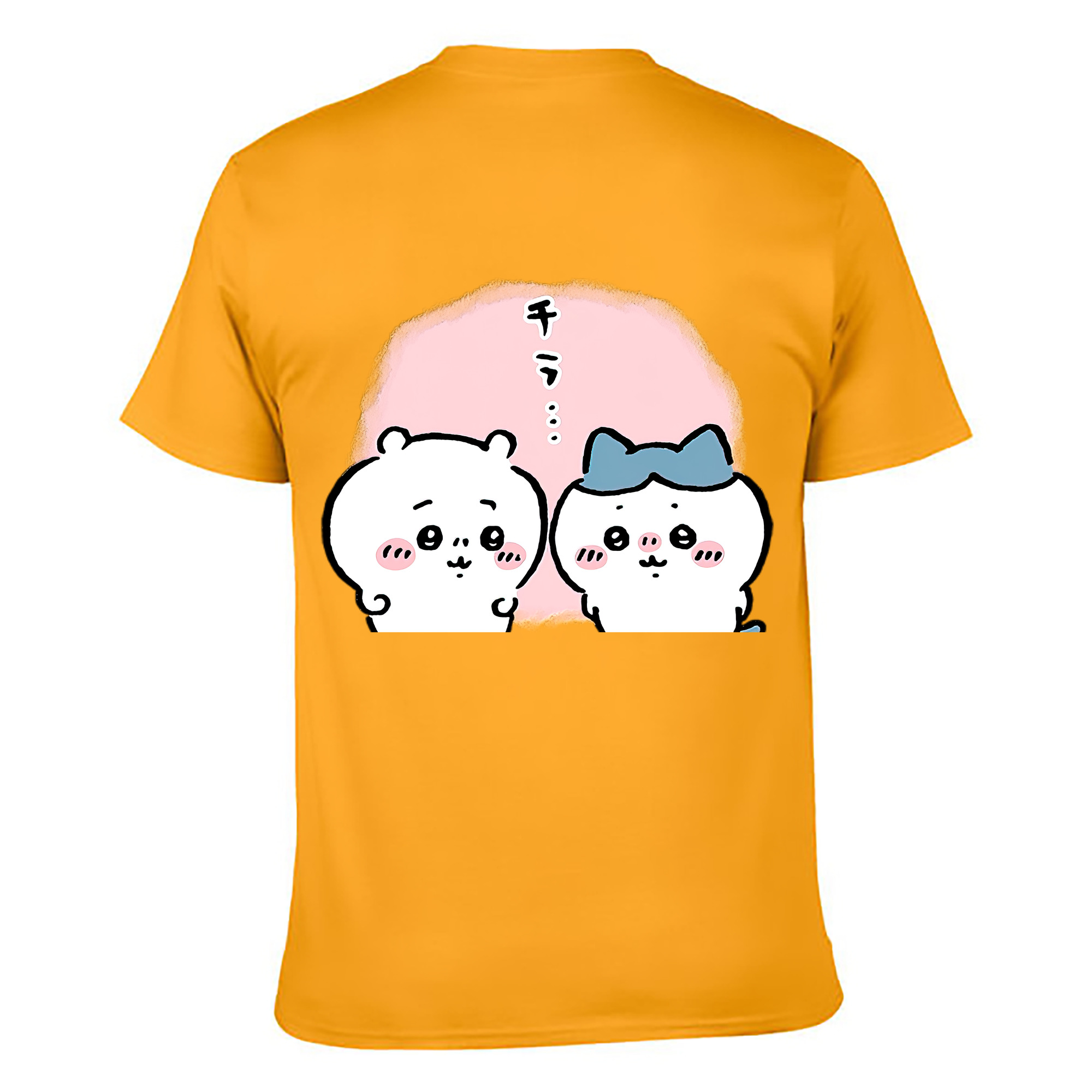 （画像用） ちいかわ ハチワレ Chii-kawa hachiware レディース半袖Tシャツ(バックプリント)
