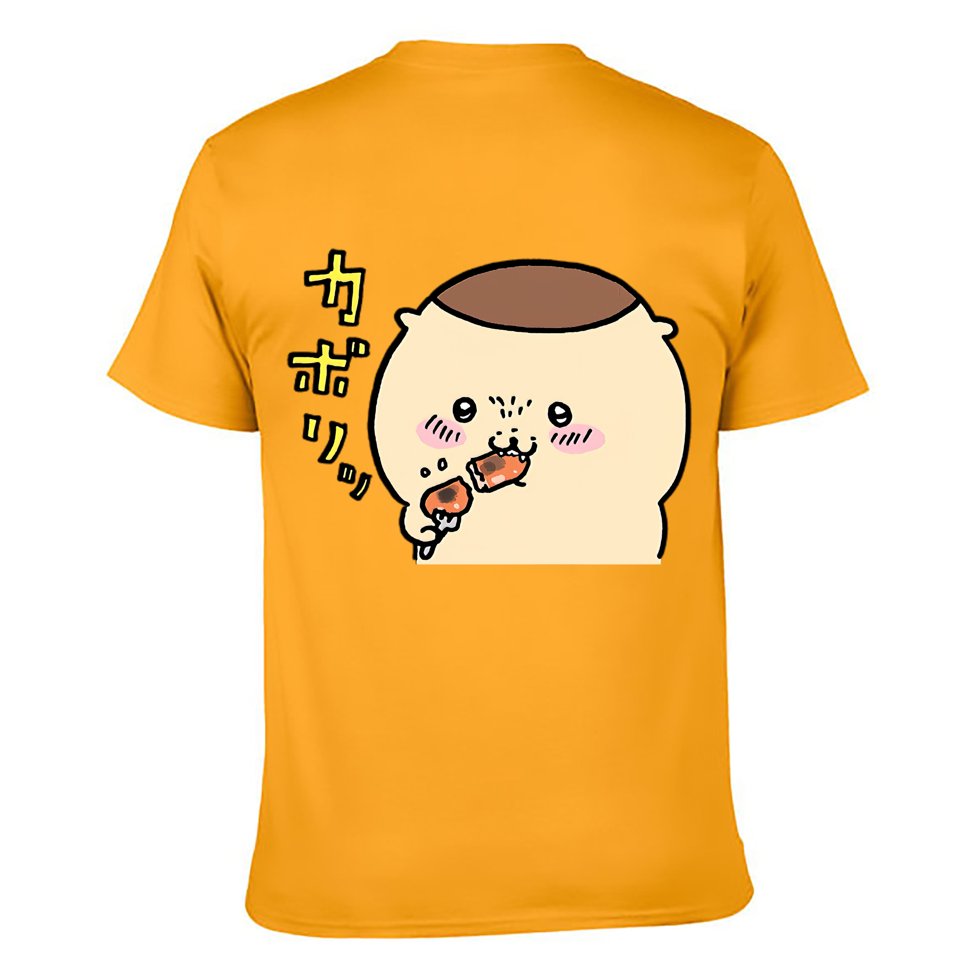 （画像用） ちいかわ くりまんじゅう Chii-kawa kuri manjū レディース半袖Tシャツ(バックプリント)