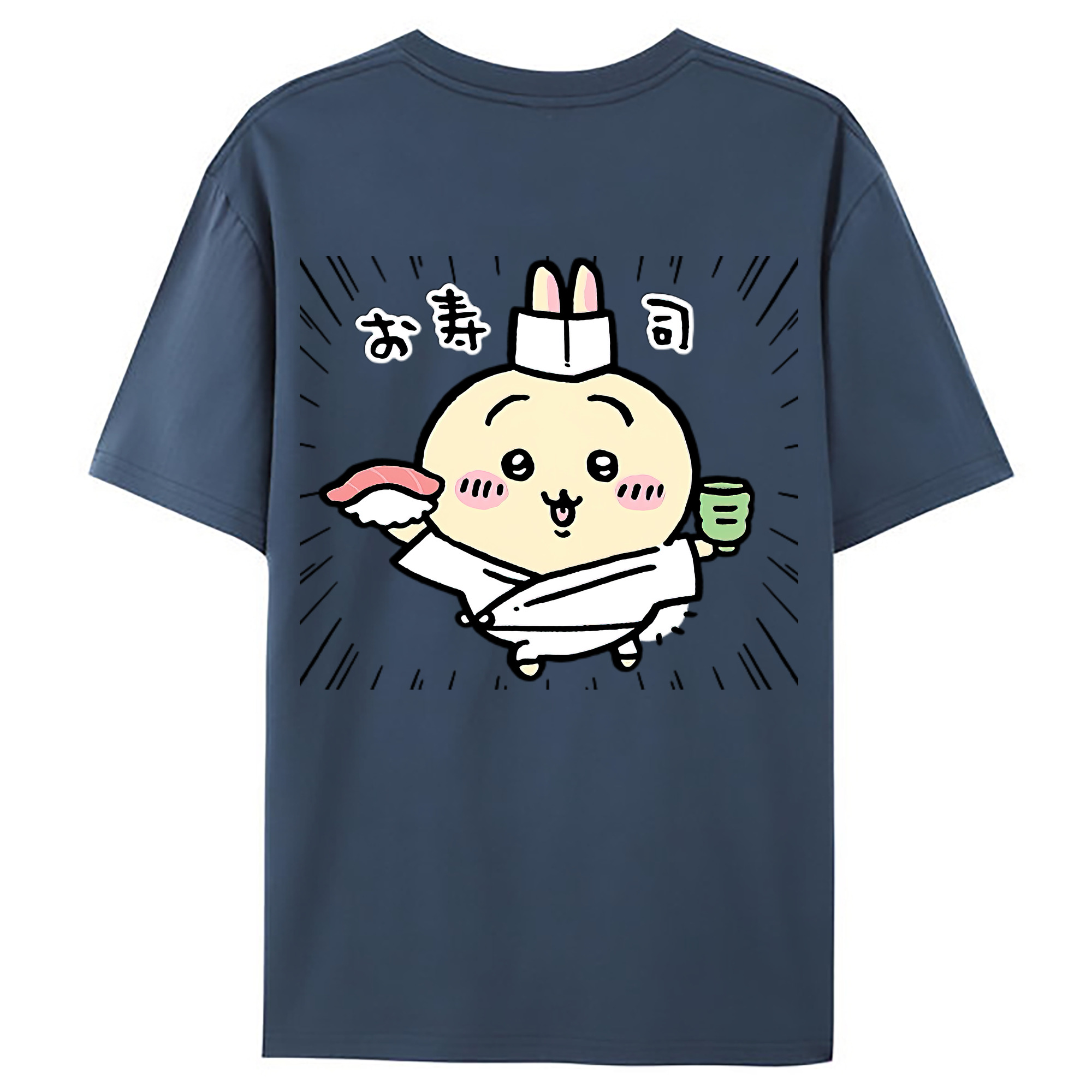（画像用） ちいかわ うさぎ Chii-kawa usagi レディース半袖Tシャツ(バックプリント)