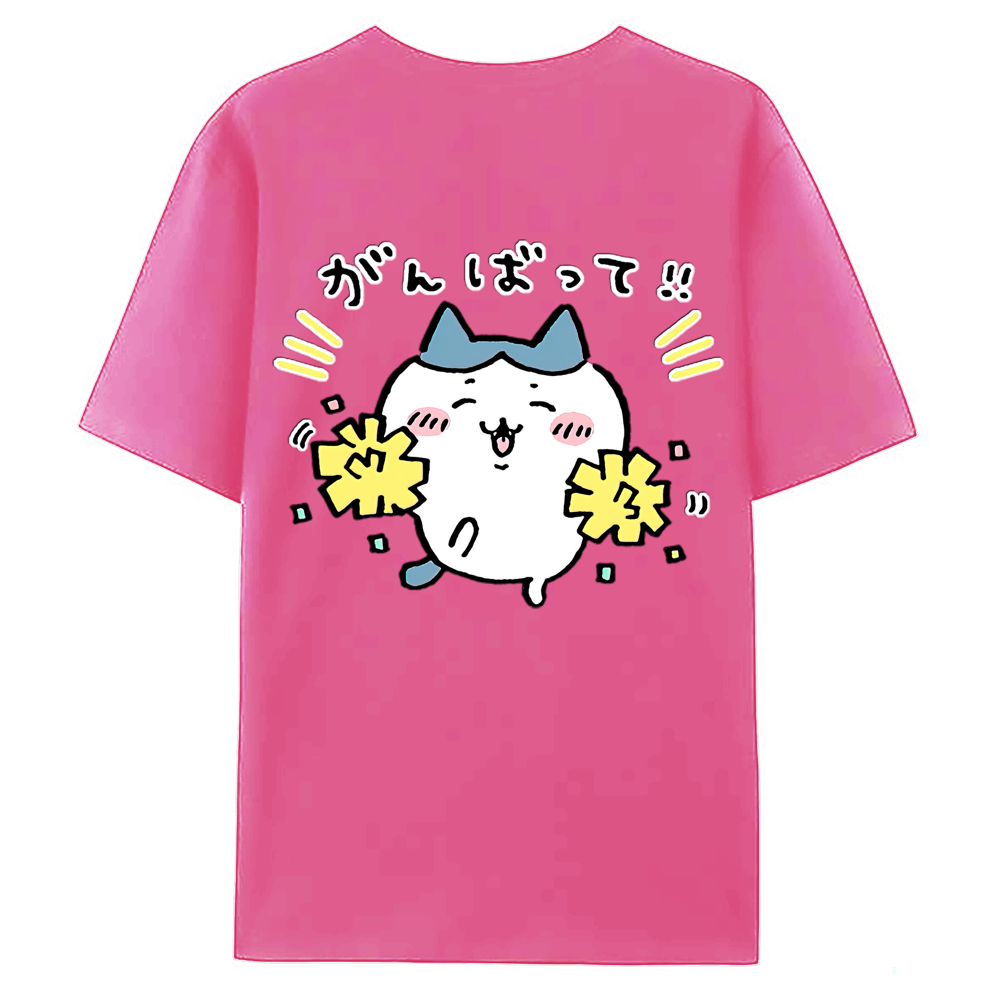 （画像用） ちいかわ ハチワレ Chii-kawa hachiware レディース半袖Tシャツ(バックプリント)