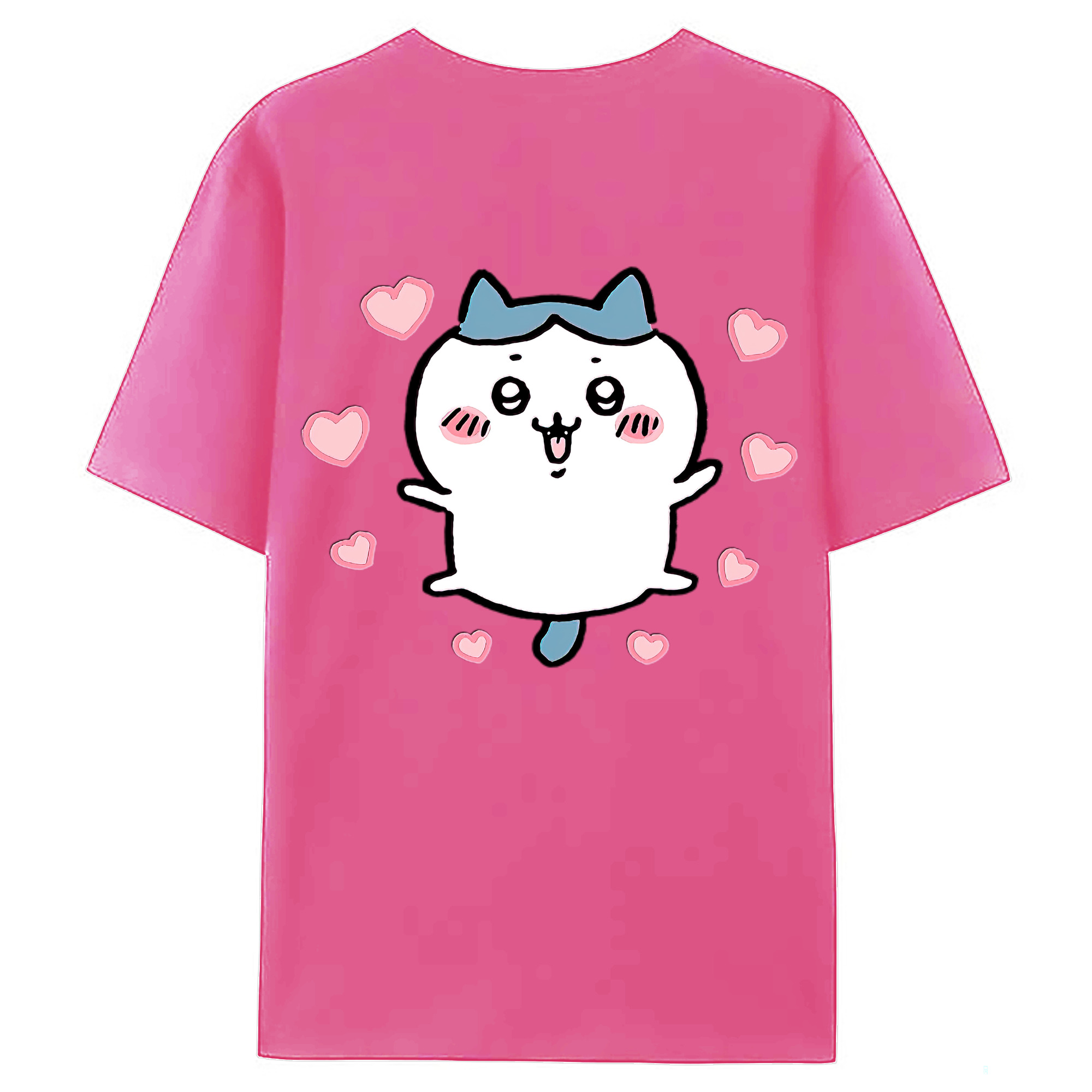 （画像用） ちいかわ ハチワレ Chii-kawa hachiware レディース半袖Tシャツ(バックプリント)