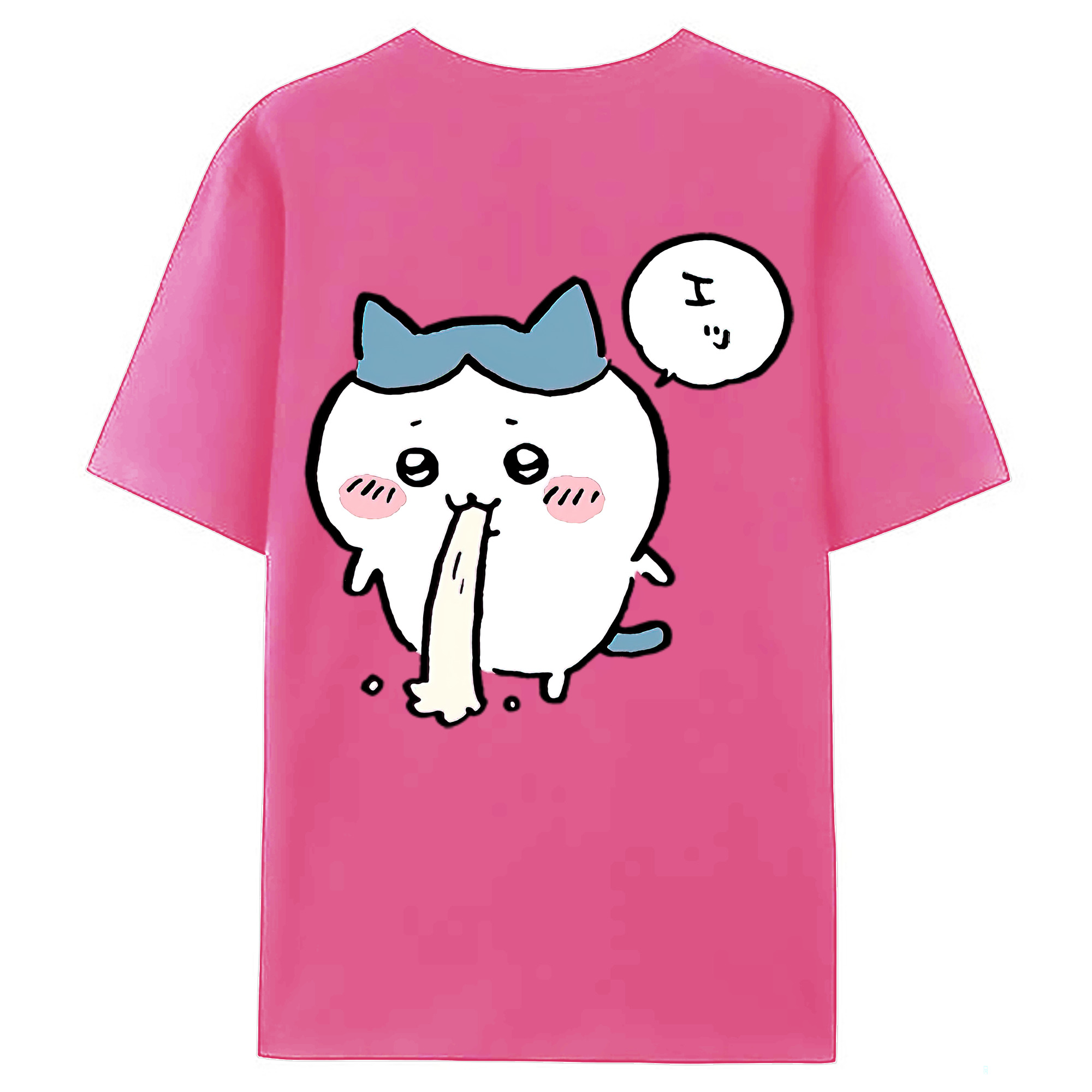 （画像用） ちいかわ ハチワレ Chii-kawa hachiware レディース半袖Tシャツ(バックプリント)