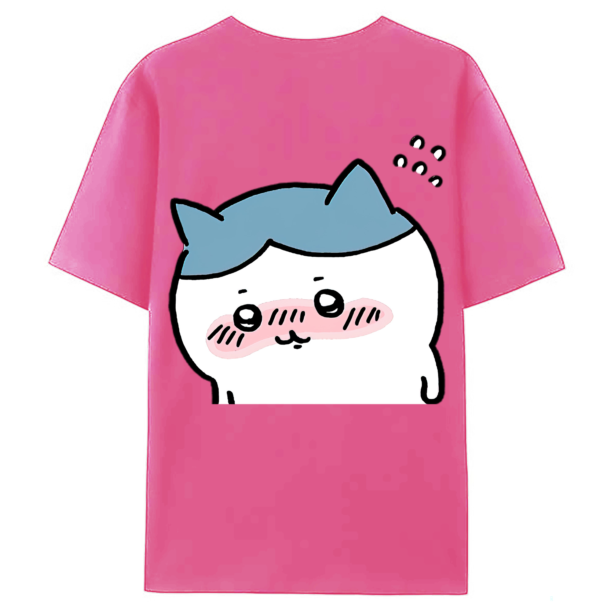 （画像用） ちいかわ ハチワレ Chii-kawa hachiware レディース半袖Tシャツ(バックプリント)