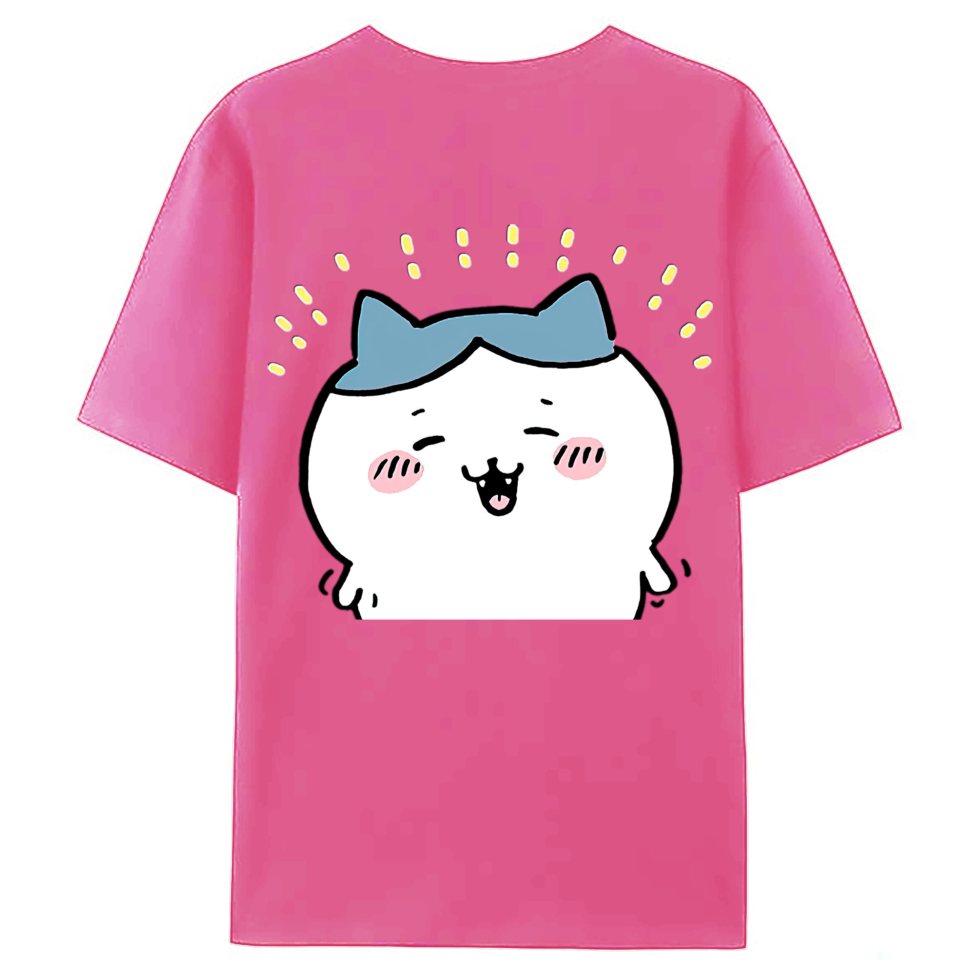 （画像用） ちいかわ ハチワレ Chii-kawa hachiware レディース半袖Tシャツ(バックプリント)