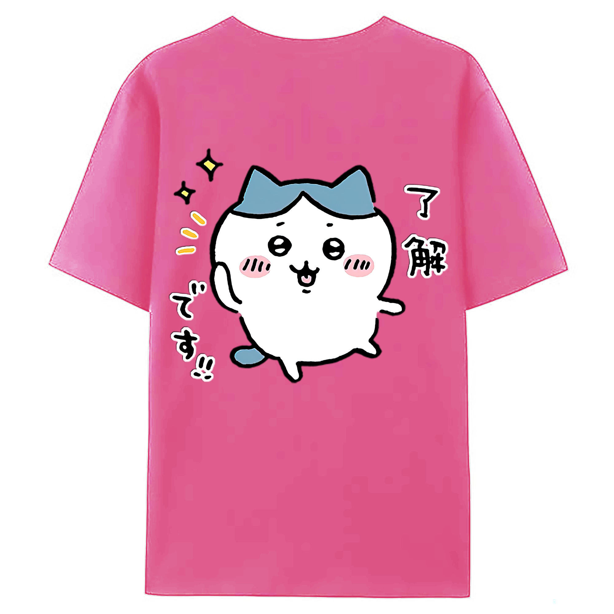 （画像用） ちいかわ ハチワレ Chii-kawa hachiware レディース半袖Tシャツ(バックプリント)