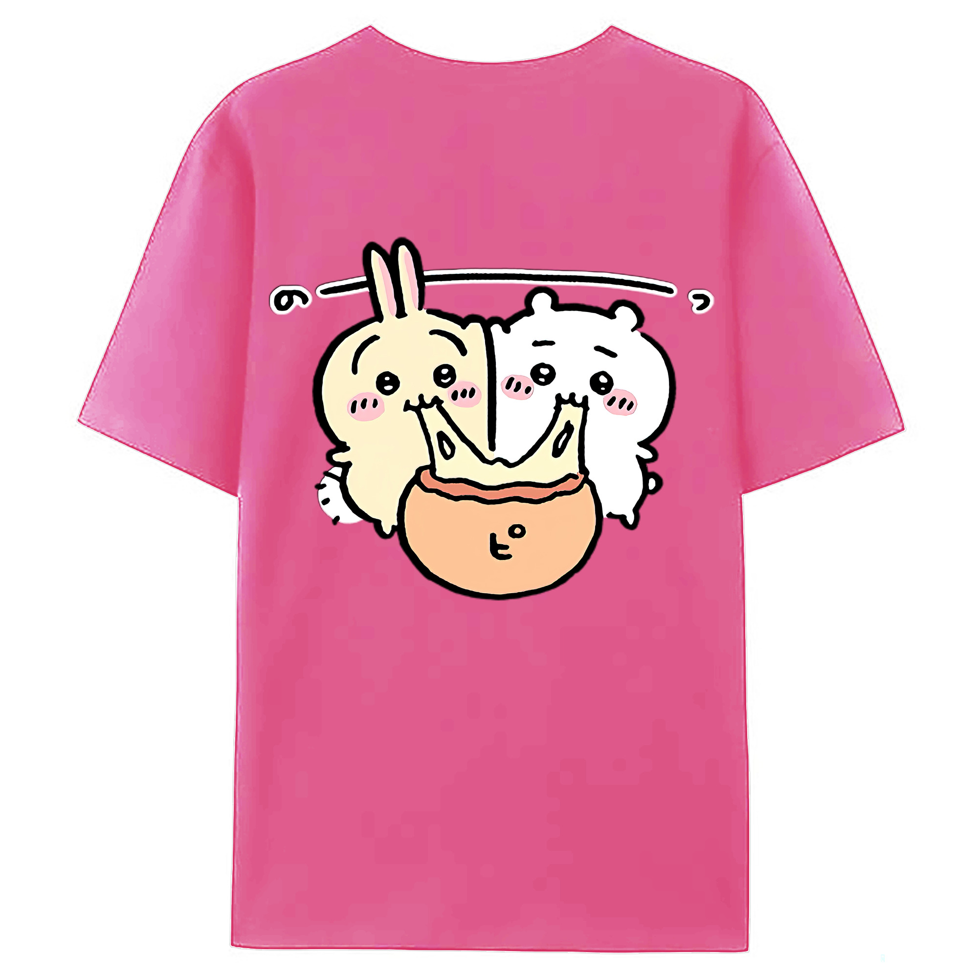 （画像用） ちいかわ うさぎ Chii-kawa usagi レディース半袖Tシャツ(バックプリント)