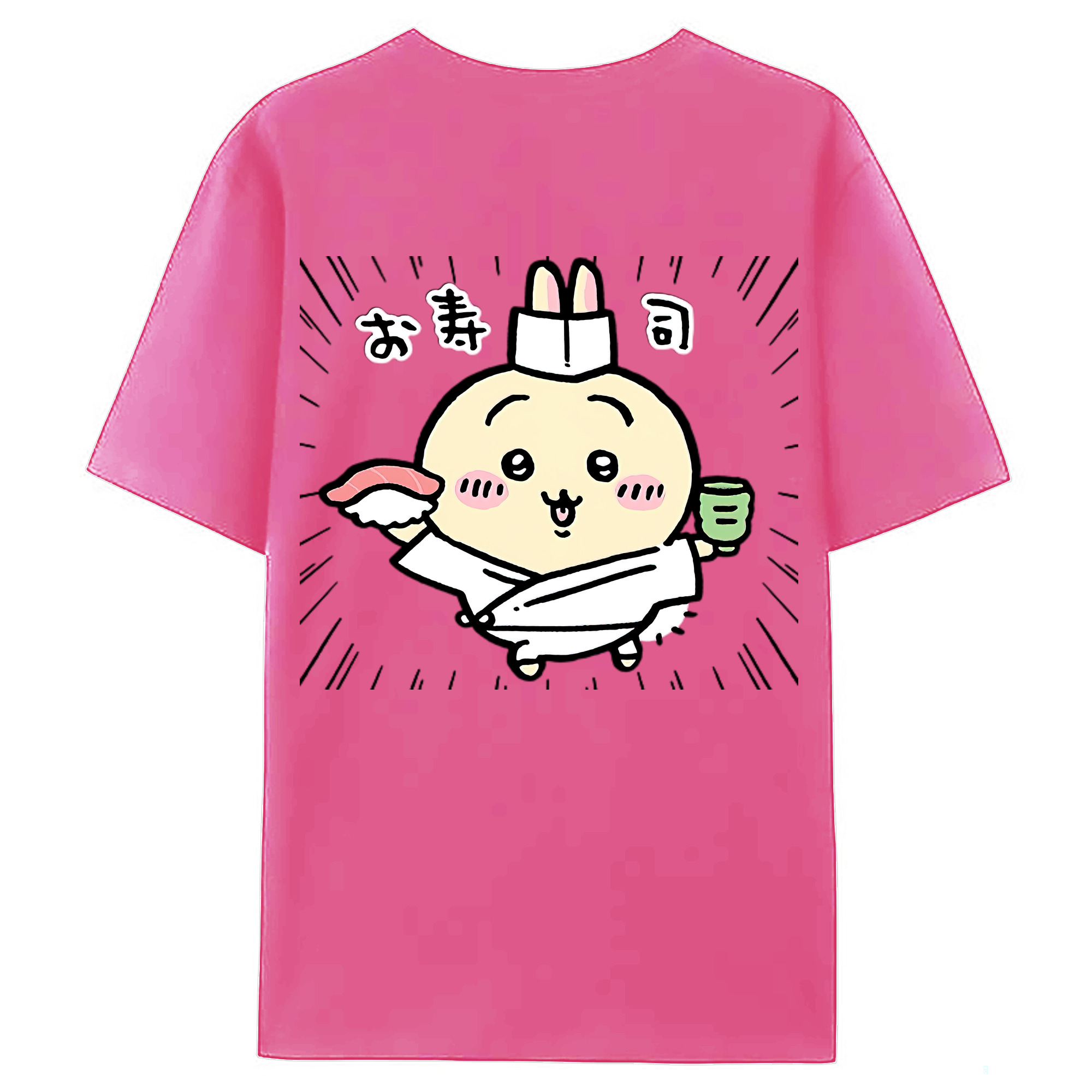 （画像用） ちいかわ うさぎ Chii-kawa usagi レディース半袖Tシャツ(バックプリント)