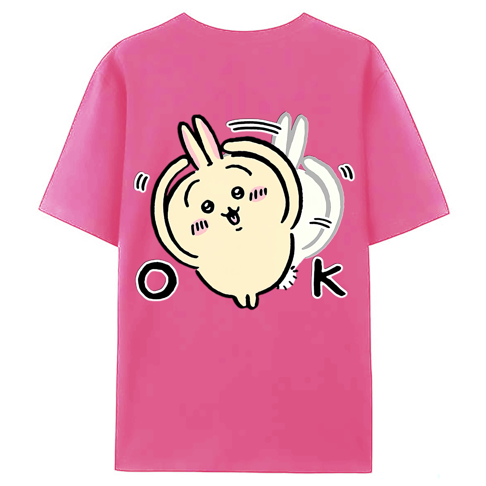 （画像用） ちいかわ うさぎ Chii-kawa usagi レディース半袖Tシャツ(バックプリント)