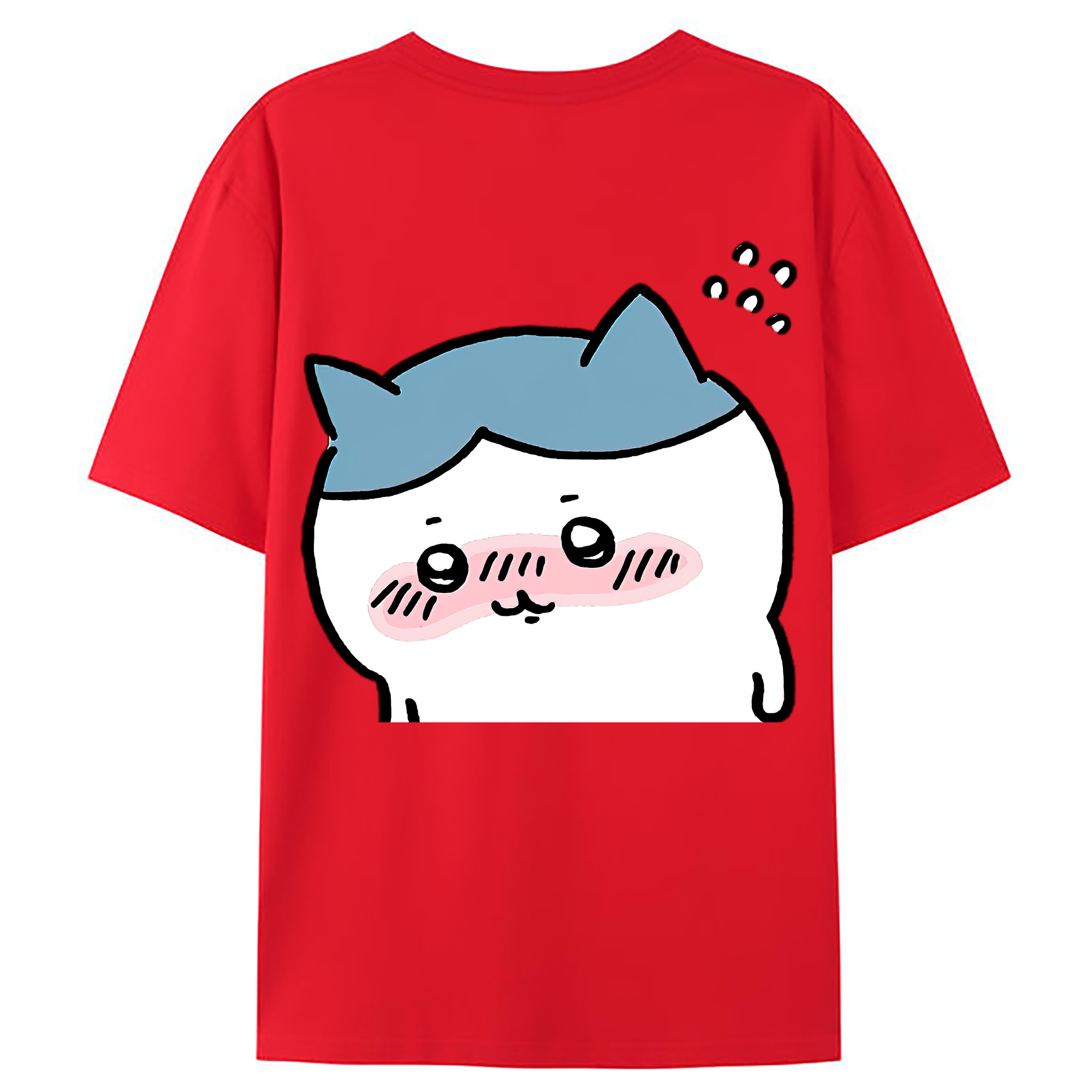（画像用） ちいかわ ハチワレ Chii-kawa hachiware レディース半袖Tシャツ(バックプリント)