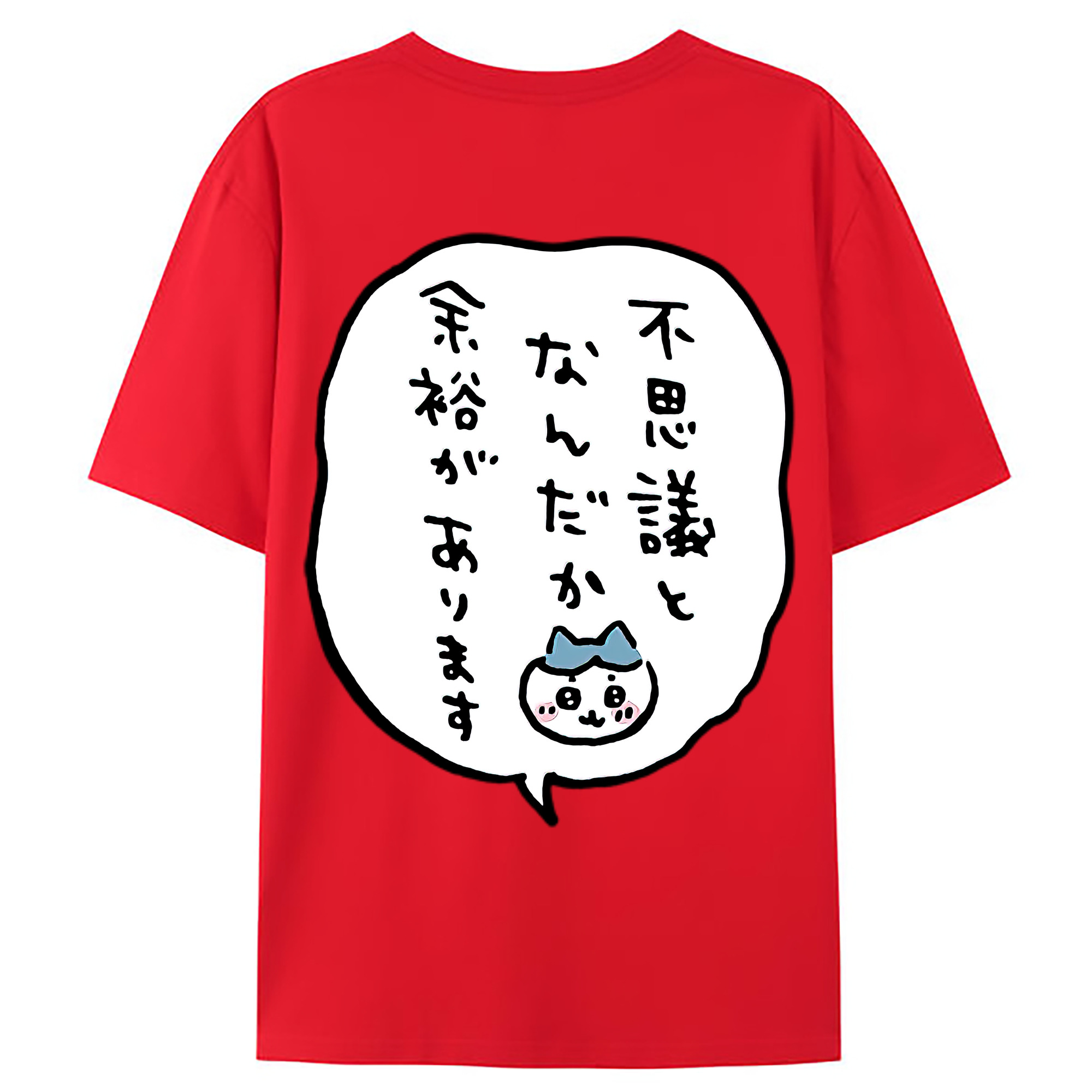 （画像用） ちいかわ ハチワレ Chii-kawa hachiware レディース半袖Tシャツ(バックプリント)