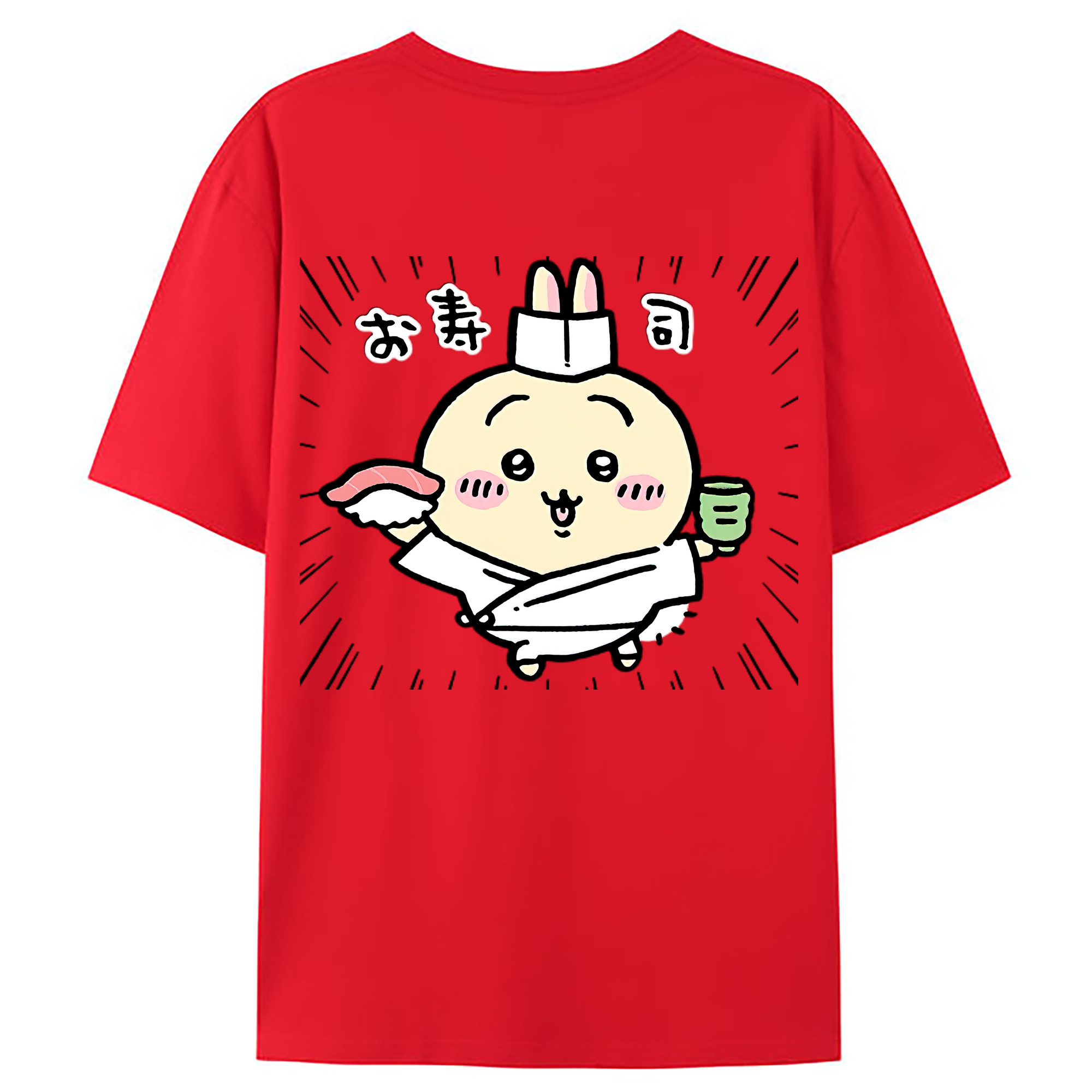 （画像用） ちいかわ うさぎ Chii-kawa usagi レディース半袖Tシャツ(バックプリント)