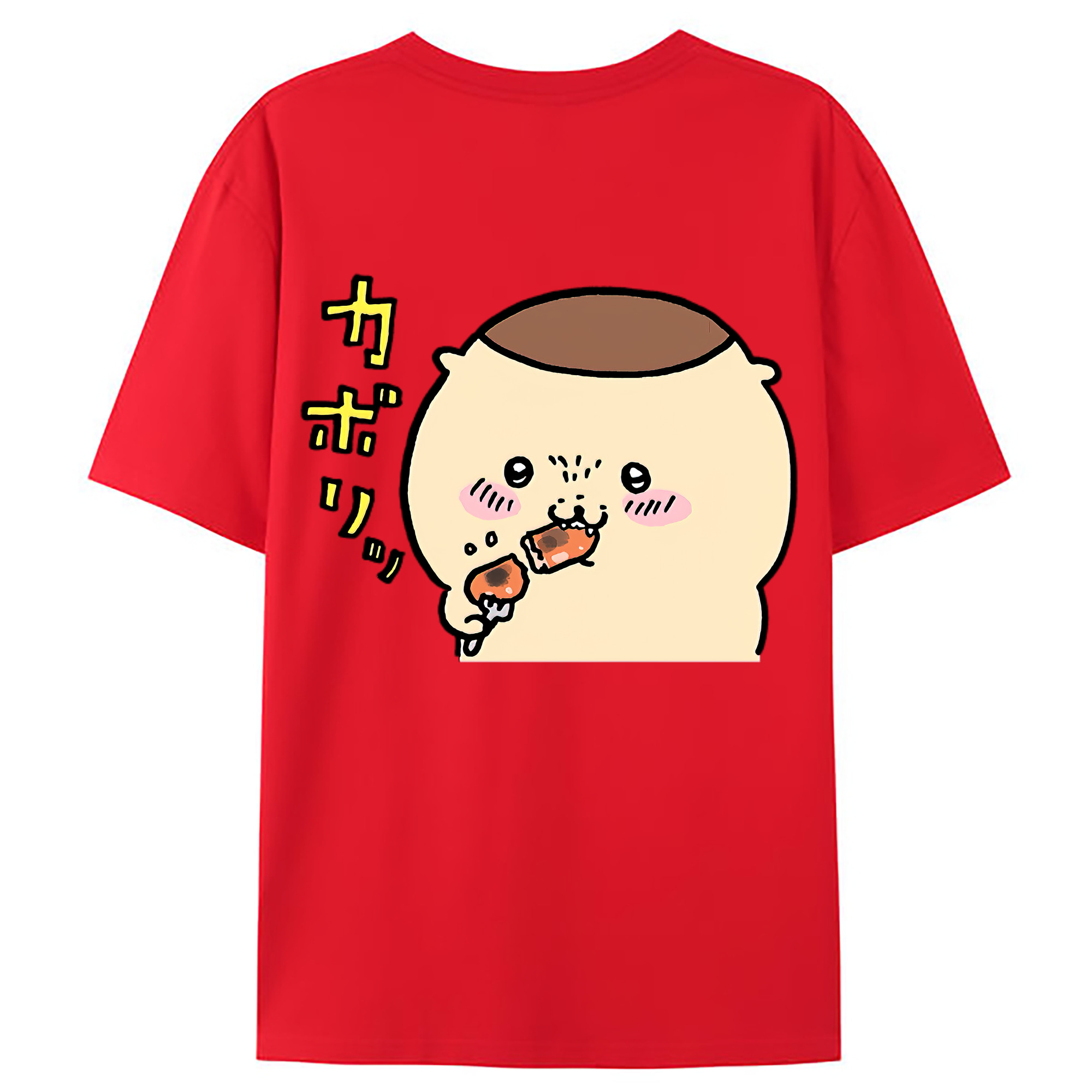（画像用） ちいかわ くりまんじゅう Chii-kawa kuri manjū レディース半袖Tシャツ(バックプリント)