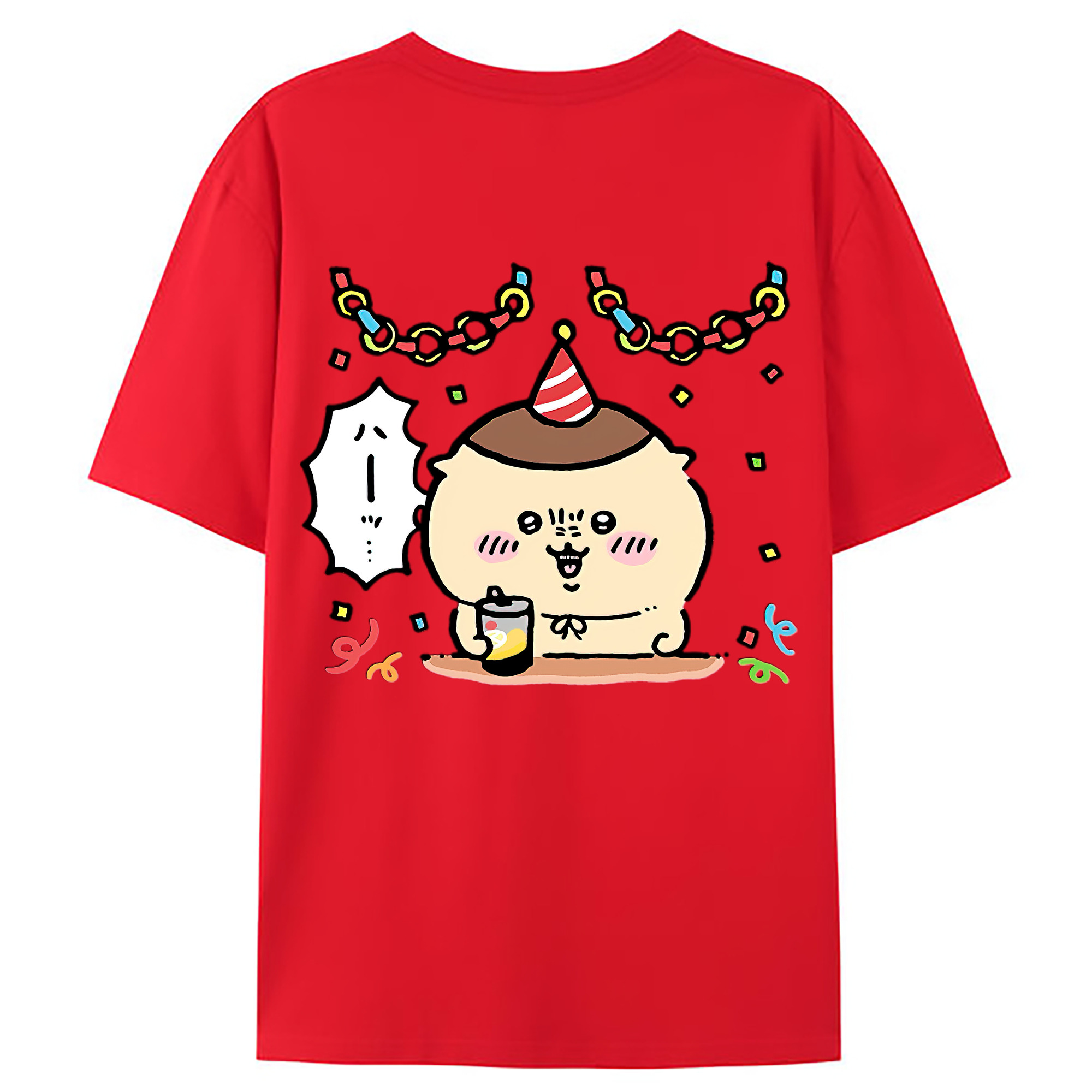 （画像用） ちいかわ くりまんじゅう Chii-kawa kuri manjū レディース半袖Tシャツ(バックプリント)