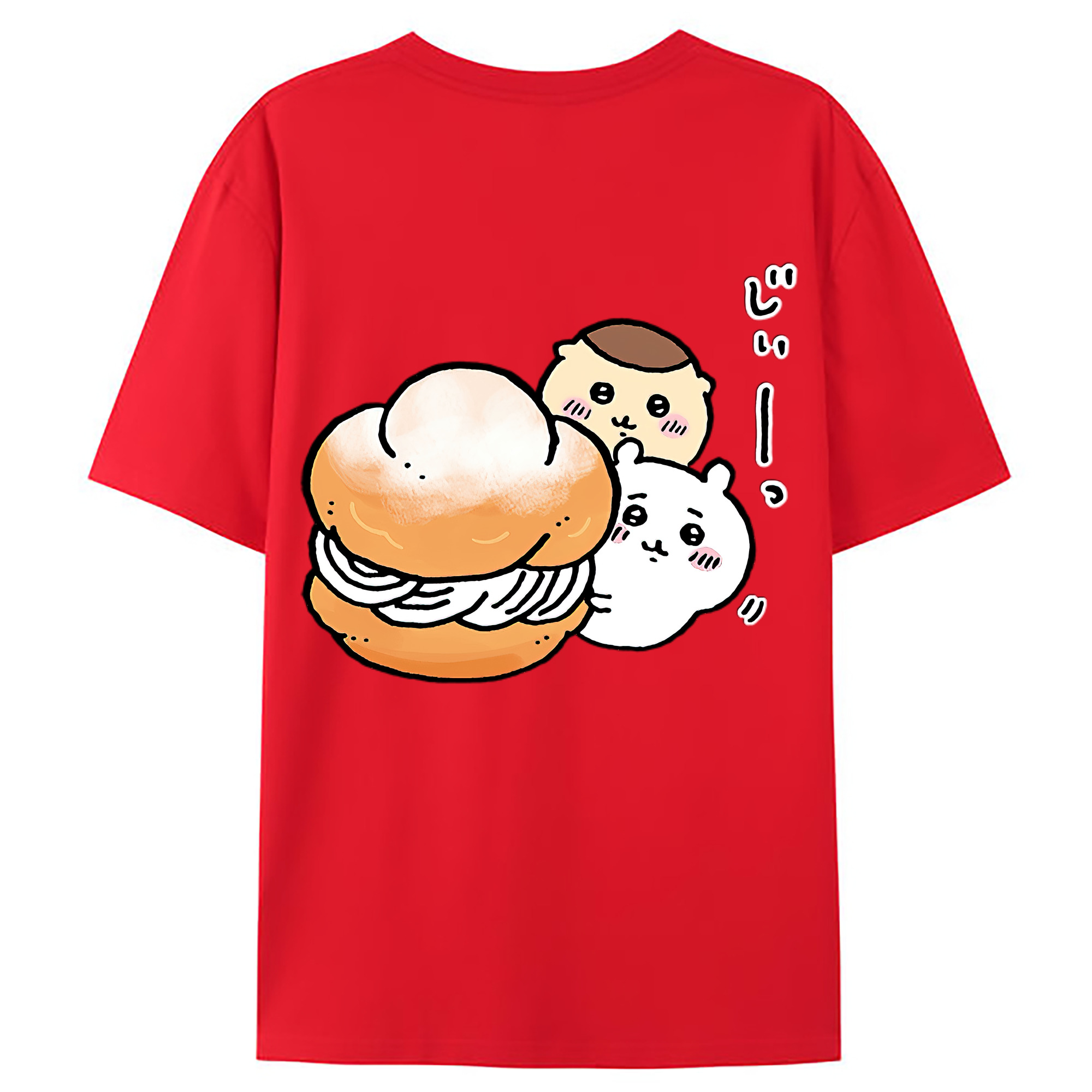 （画像用） ちいかわ くりまんじゅう Chii-kawa kuri manjū レディース半袖Tシャツ(バックプリント)