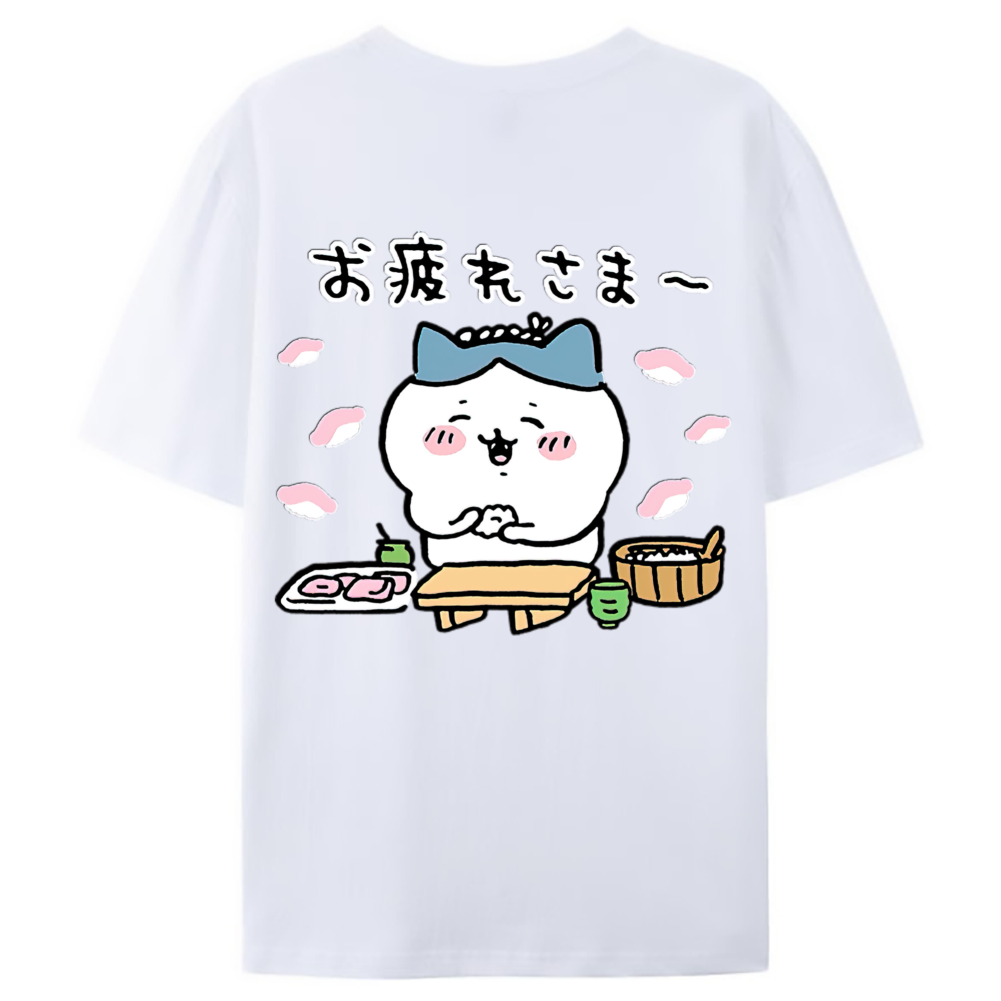 （画像用） ちいかわ ハチワレ Chii-kawa hachiware レディース半袖Tシャツ(バックプリント)