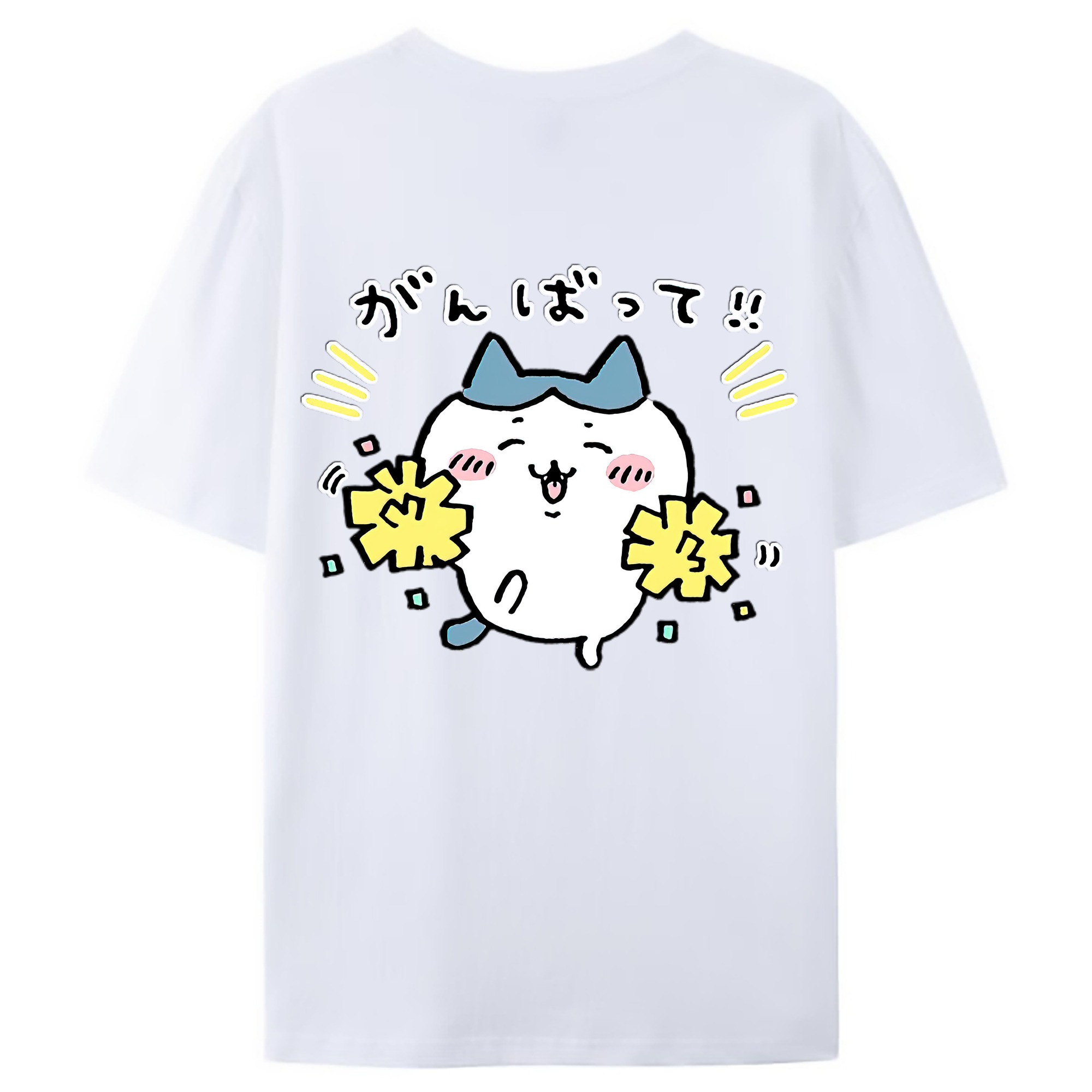 （画像用） ちいかわ ハチワレ Chii-kawa hachiware レディース半袖Tシャツ(バックプリント)