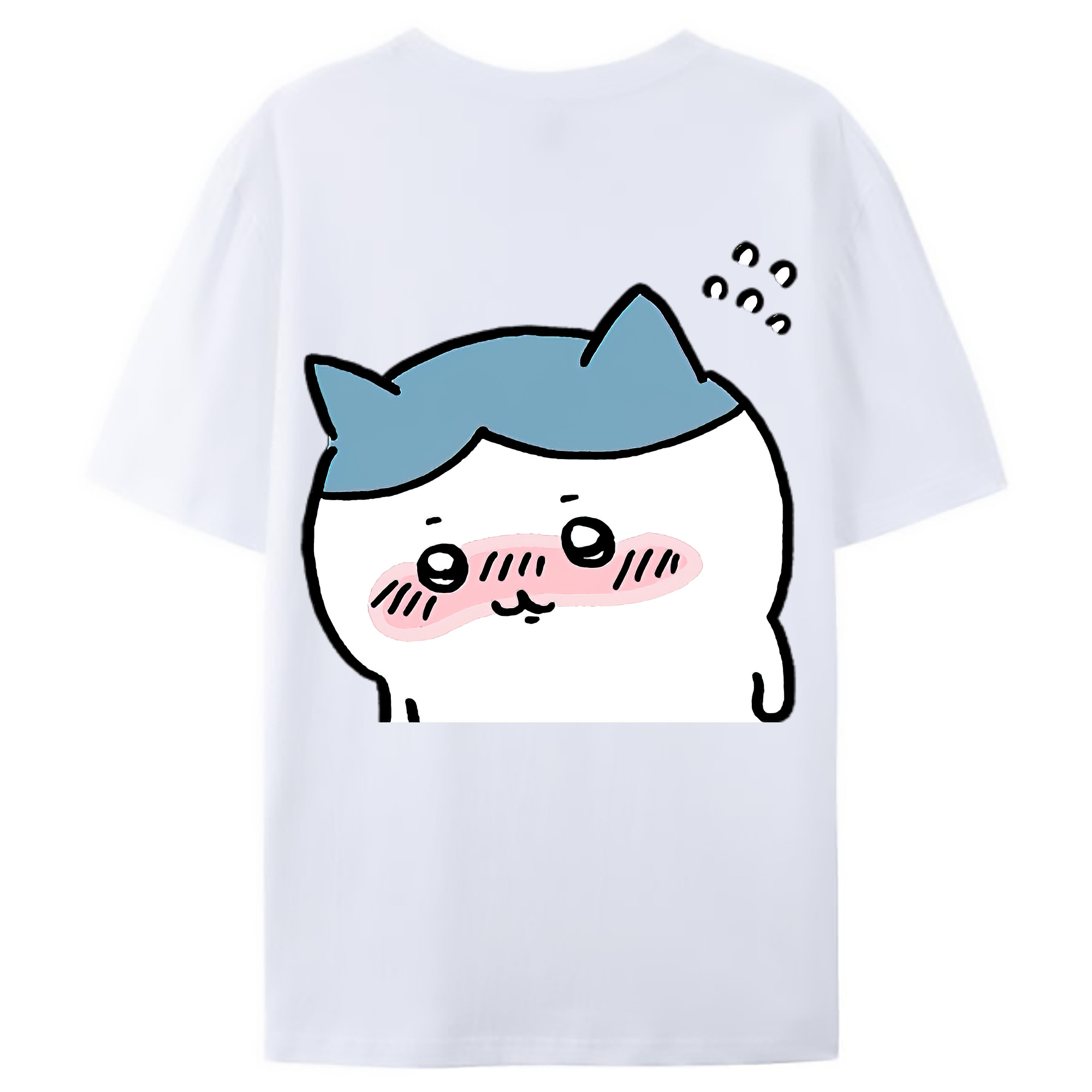 （画像用） ちいかわ ハチワレ Chii-kawa hachiware レディース半袖Tシャツ(バックプリント)