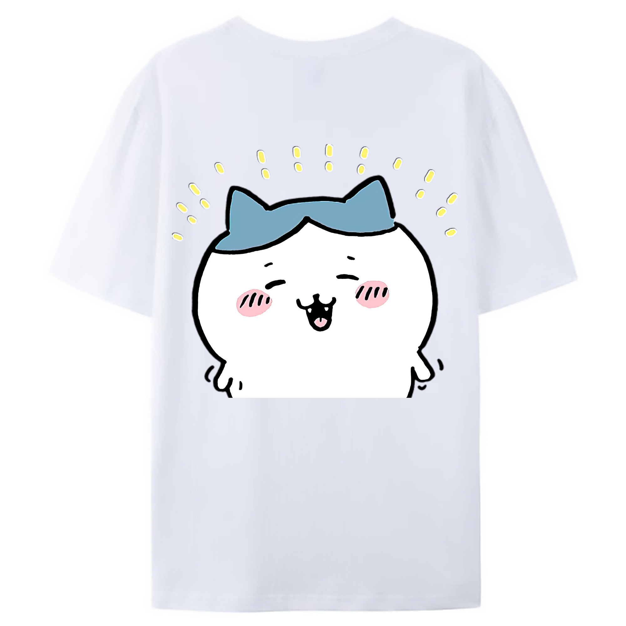 （画像用） ちいかわ ハチワレ Chii-kawa hachiware レディース半袖Tシャツ(バックプリント)