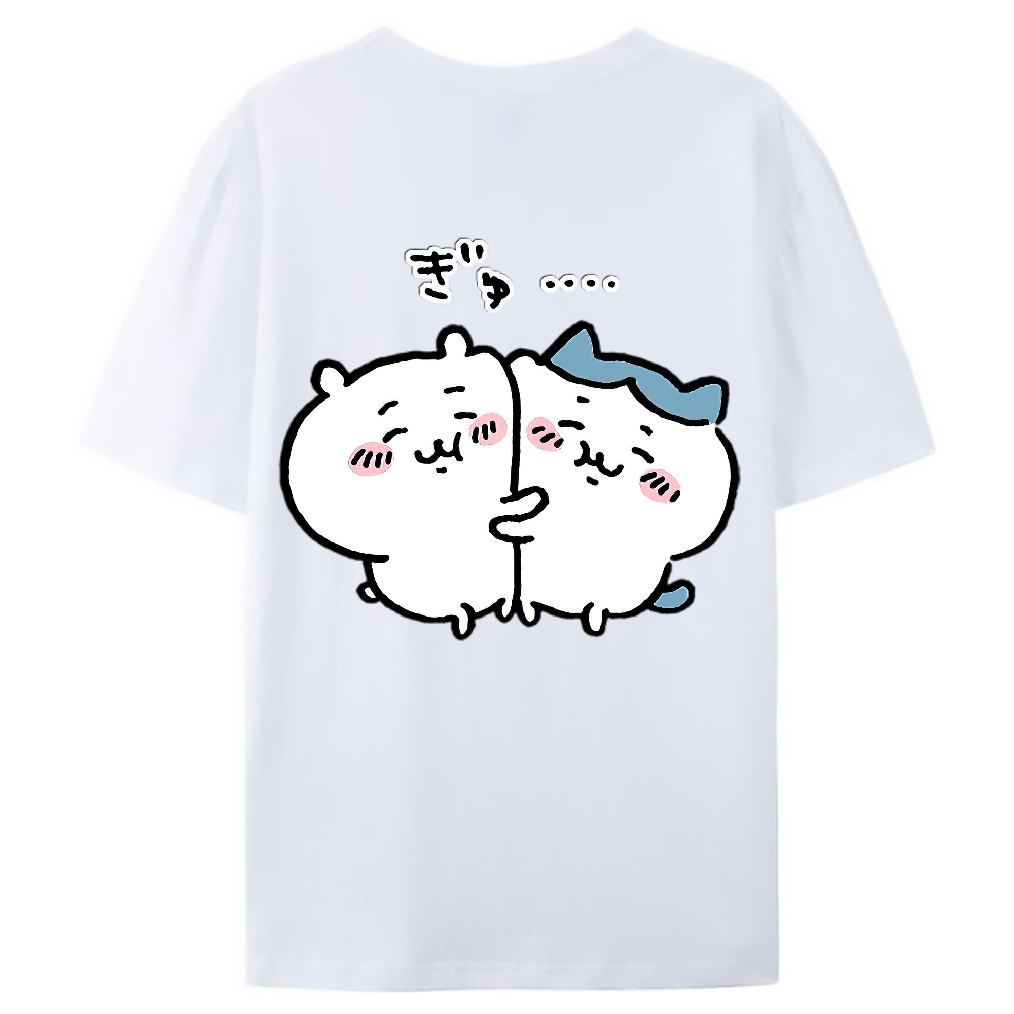 （画像用） ちいかわ ハチワレ Chii-kawa hachiware レディース半袖Tシャツ(バックプリント)