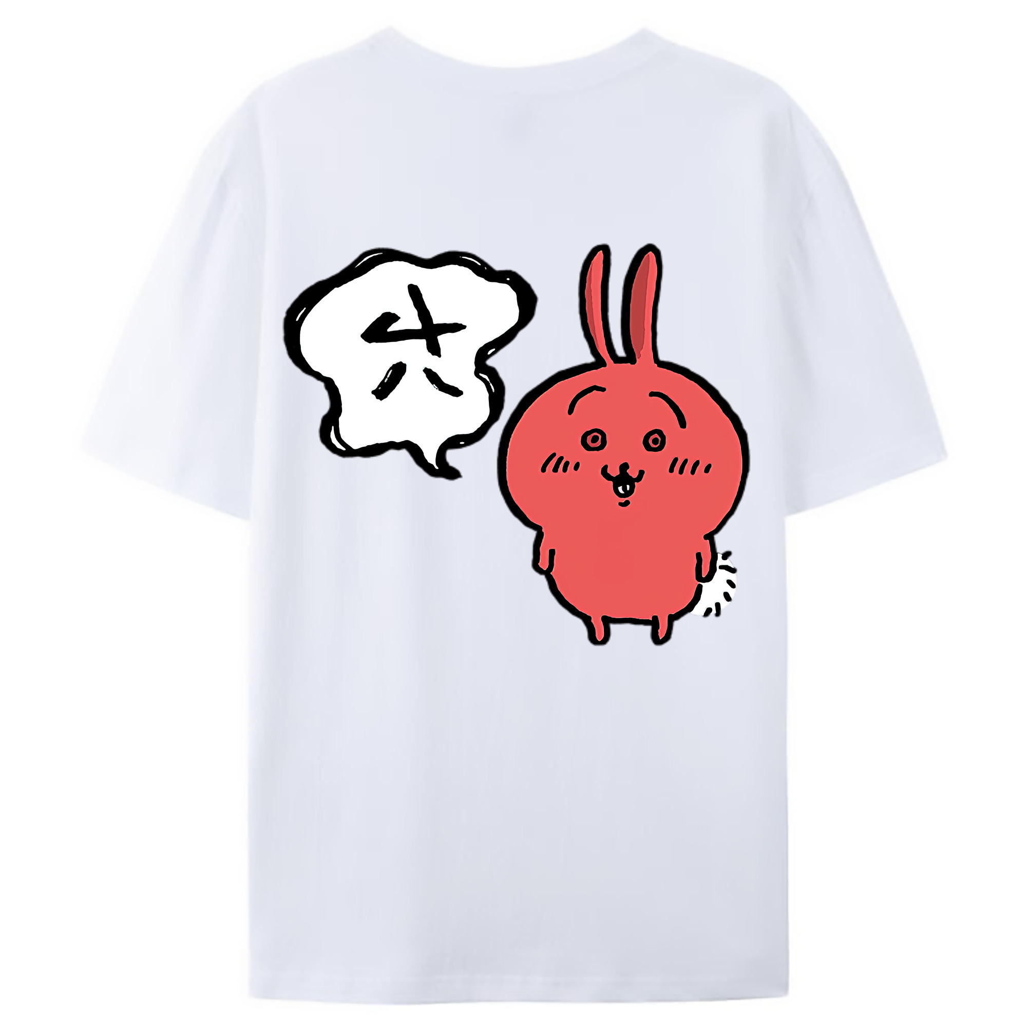 （画像用） ちいかわ ハチワレ Chii-kawa hachiware レディース半袖Tシャツ(バックプリント)