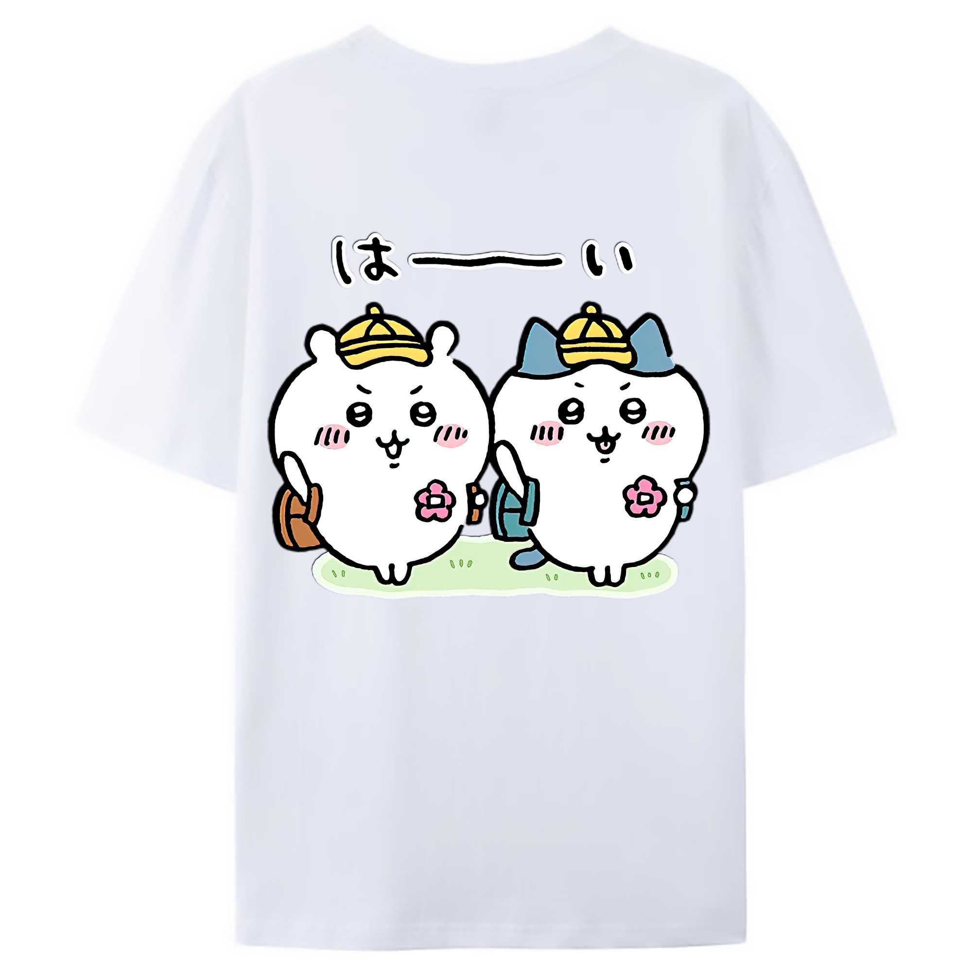 （画像用） ちいかわ ハチワレ Chii-kawa hachiware レディース半袖Tシャツ(バックプリント)