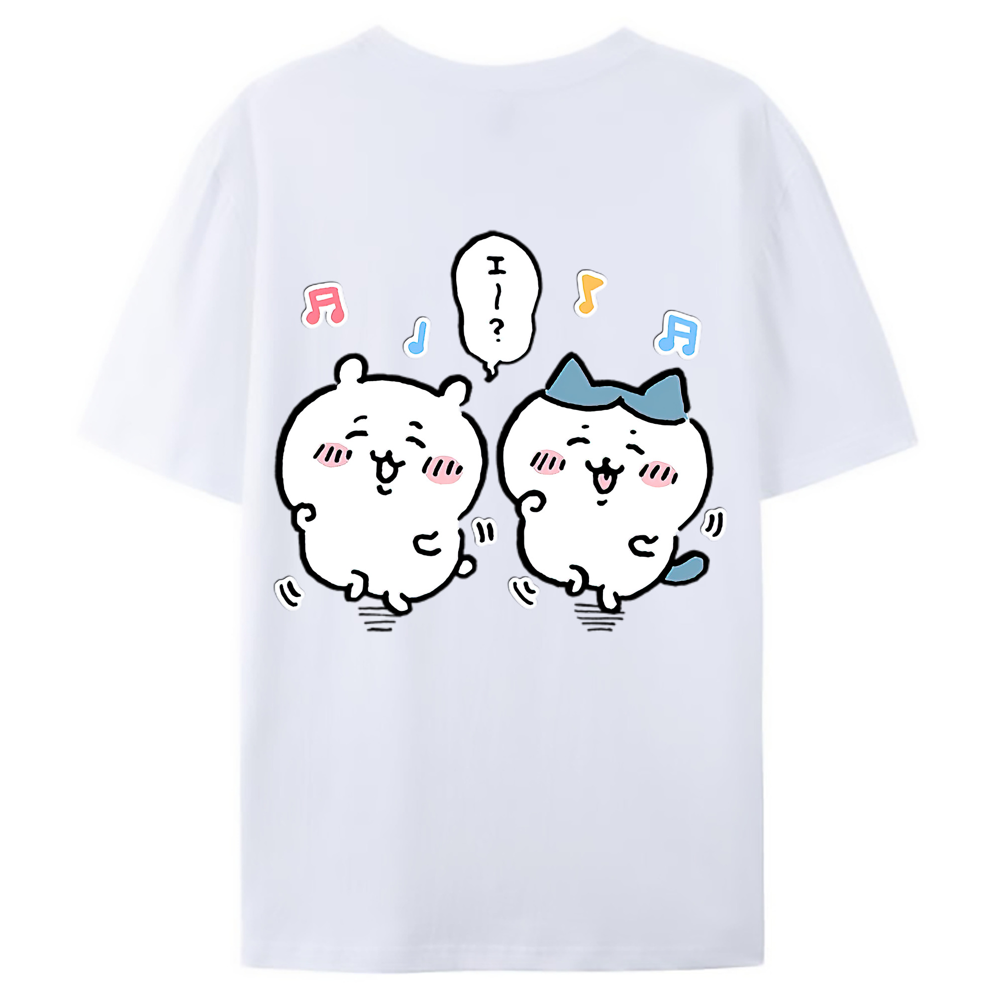 （画像用） ちいかわ ハチワレ Chii-kawa hachiware レディース半袖Tシャツ(バックプリント)