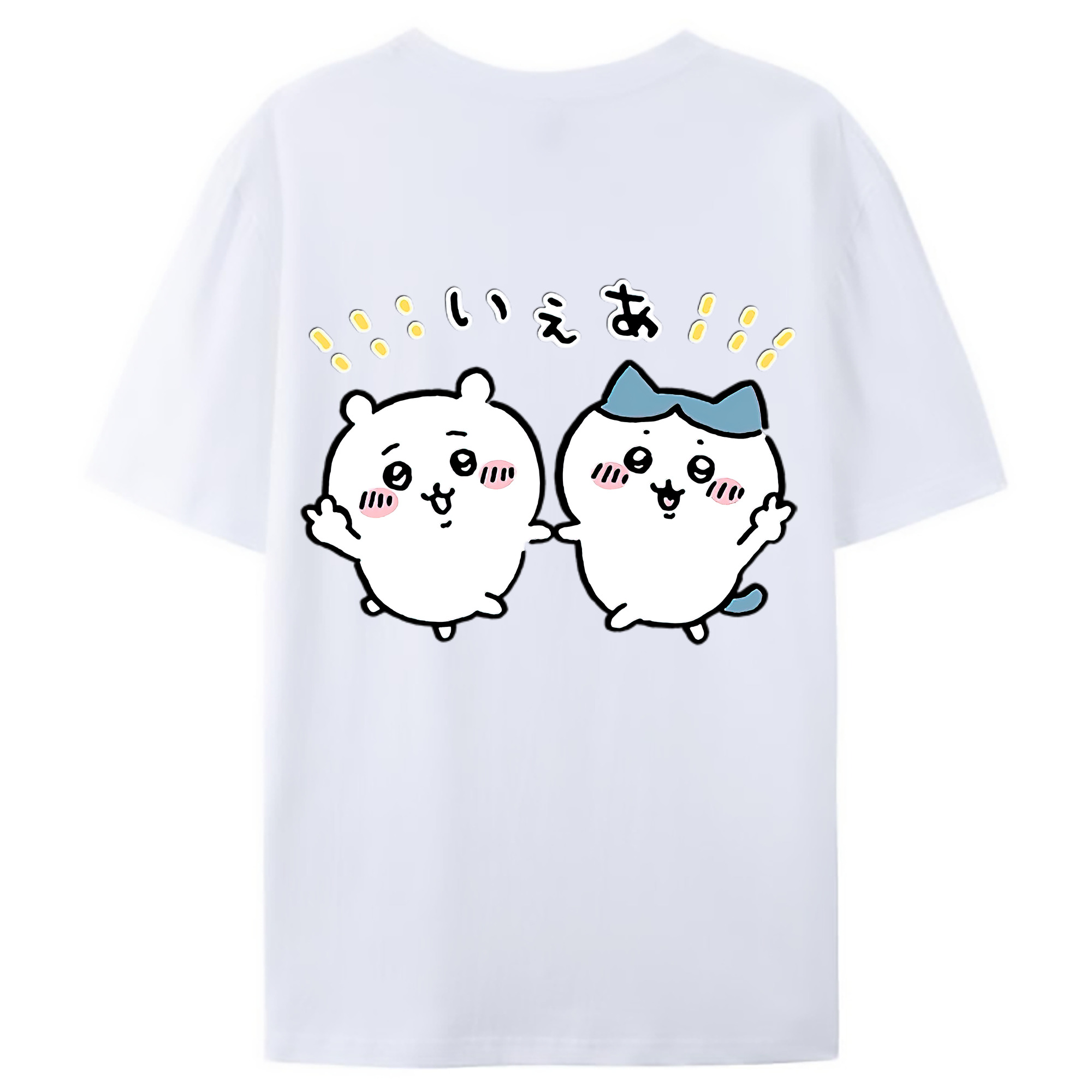 （画像用） ちいかわ ハチワレ Chii-kawa hachiware レディース半袖Tシャツ(バックプリント)