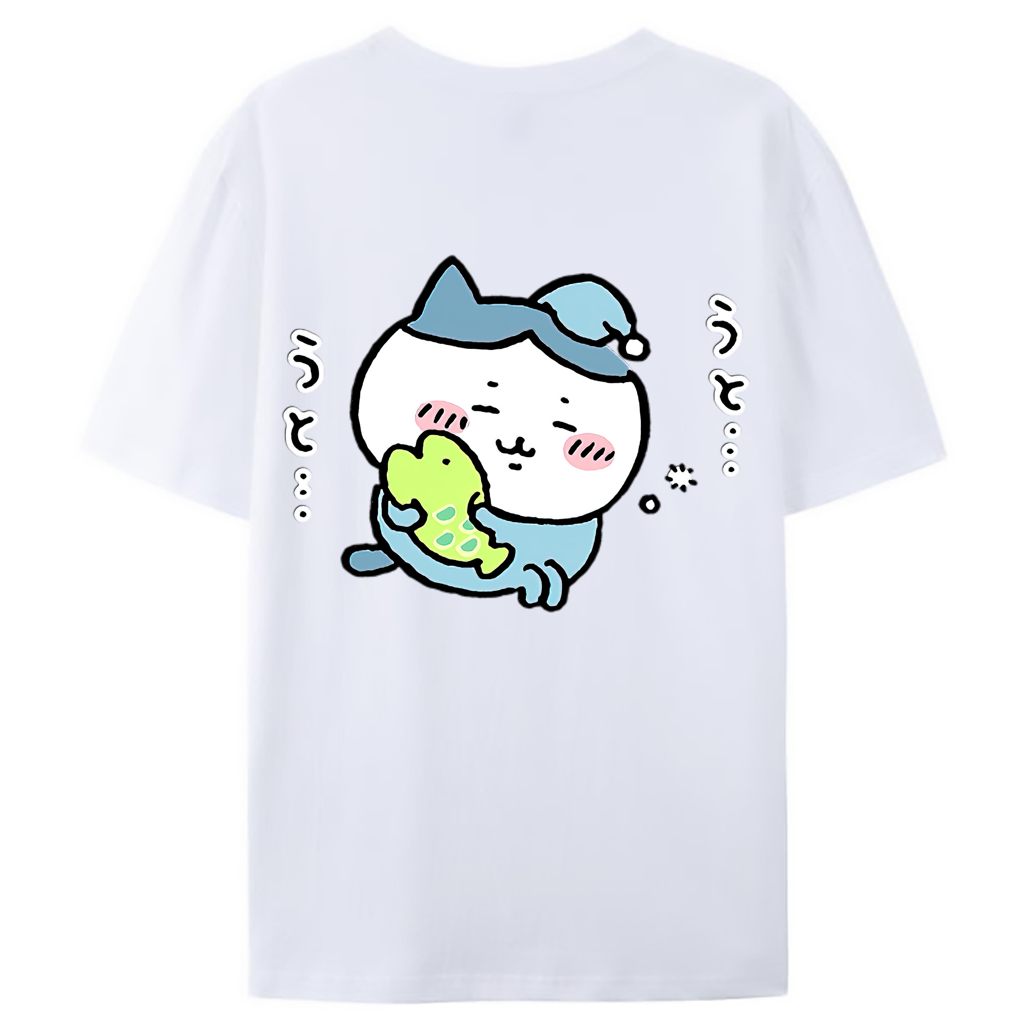 （画像用） ちいかわ ハチワレ Chii-kawa hachiware レディース半袖Tシャツ(バックプリント)