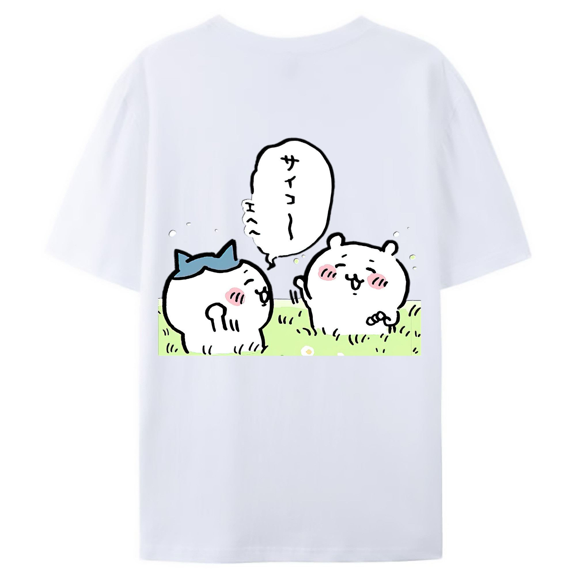 （画像用） ちいかわ ちいかわ Chii-kawa chiikawa レディース半袖Tシャツ(バックプリント)