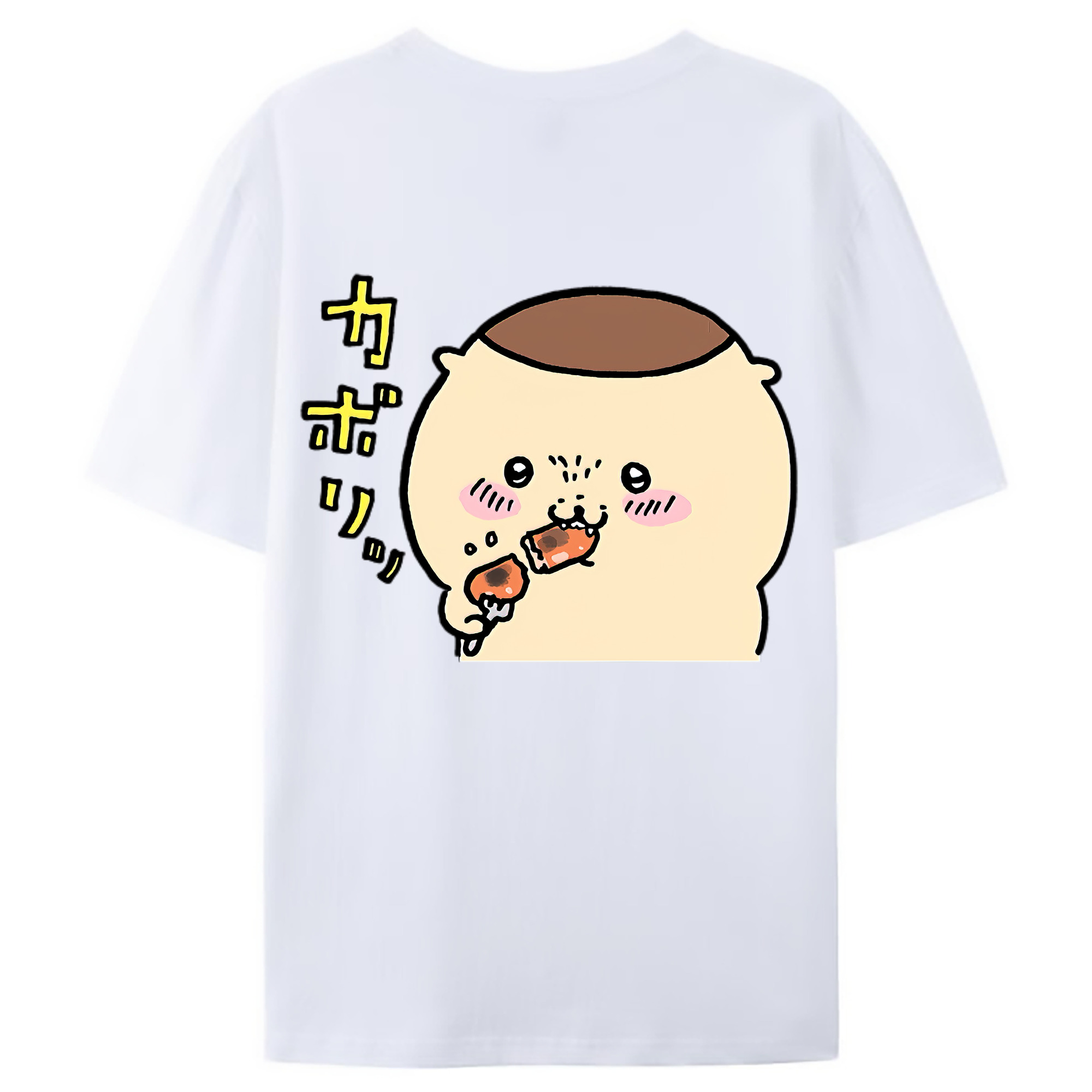 （画像用） ちいかわ くりまんじゅう Chii-kawa kuri manjū レディース半袖Tシャツ(バックプリント)
