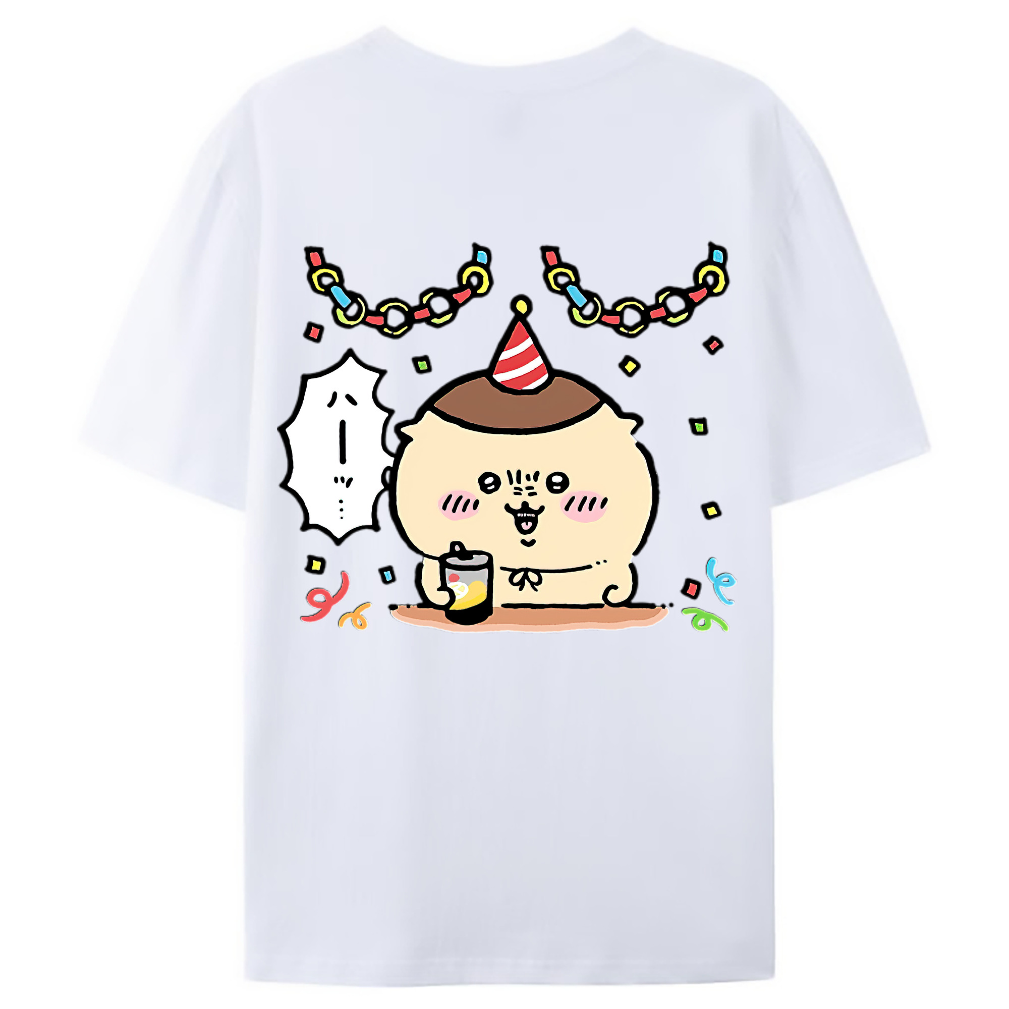 （画像用） ちいかわ くりまんじゅう Chii-kawa kuri manjū レディース半袖Tシャツ(バックプリント)