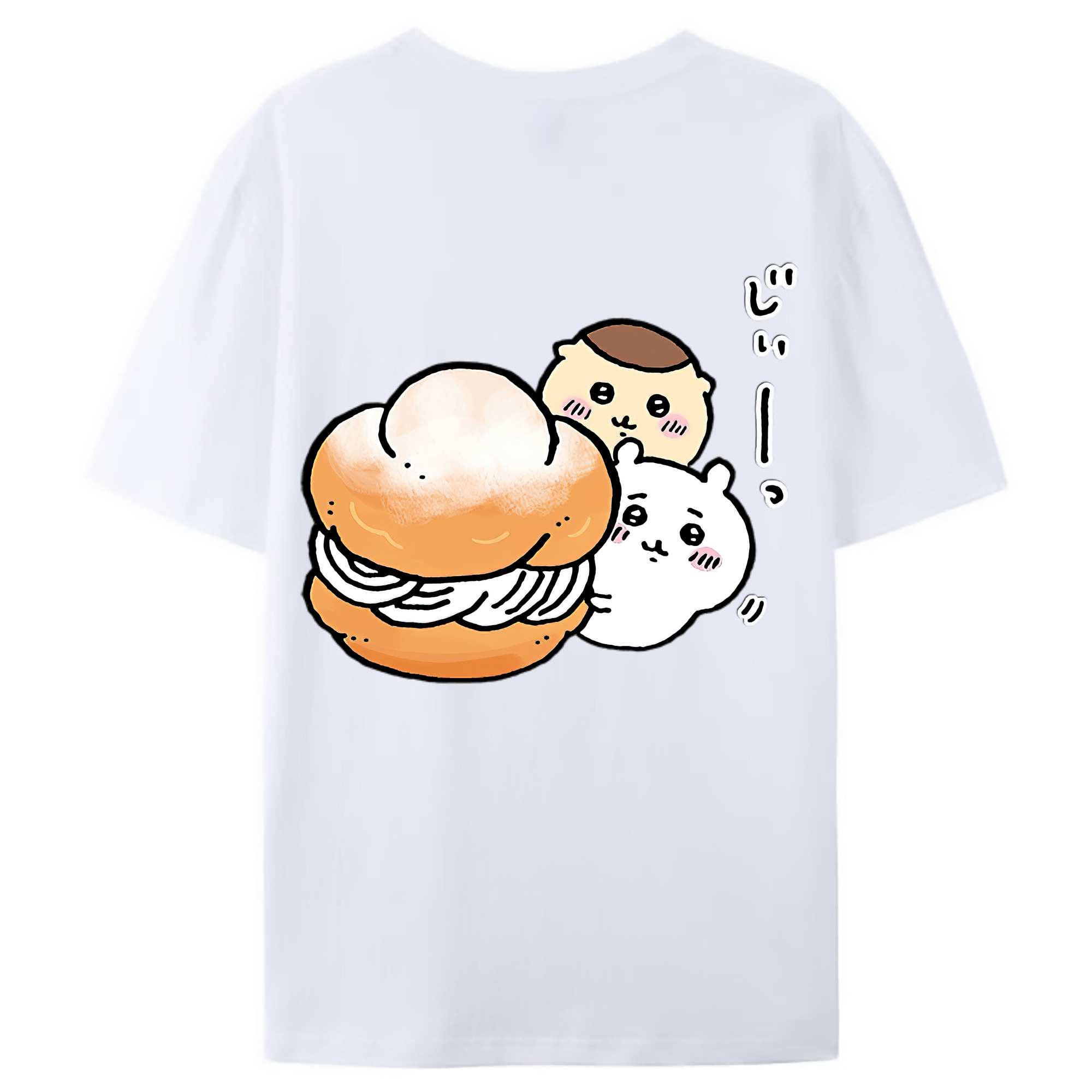 （画像用） ちいかわ くりまんじゅう Chii-kawa kuri manjū レディース半袖Tシャツ(バックプリント)